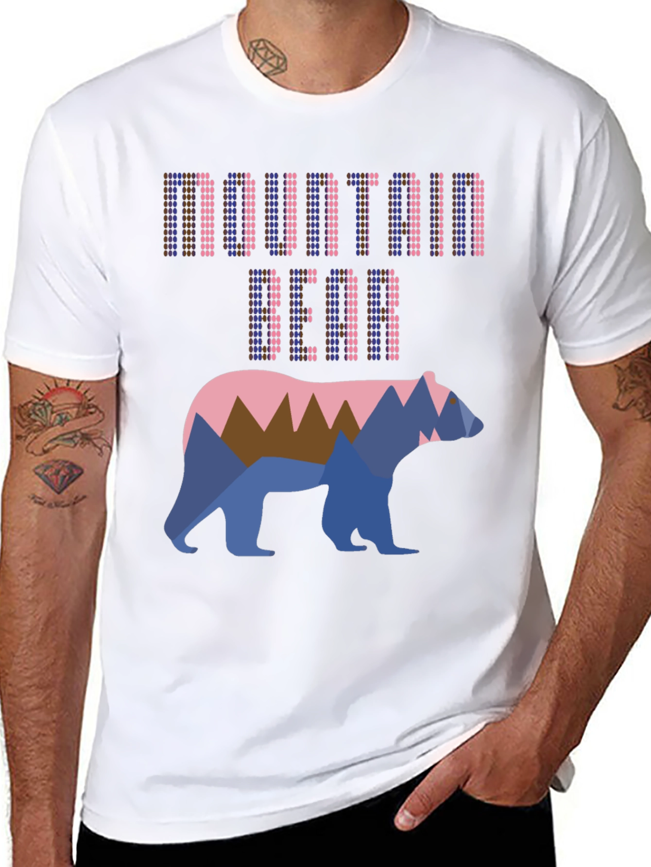 Black Mountain Bear Graphic T-Shirt - Cool Outdoor Design view 8