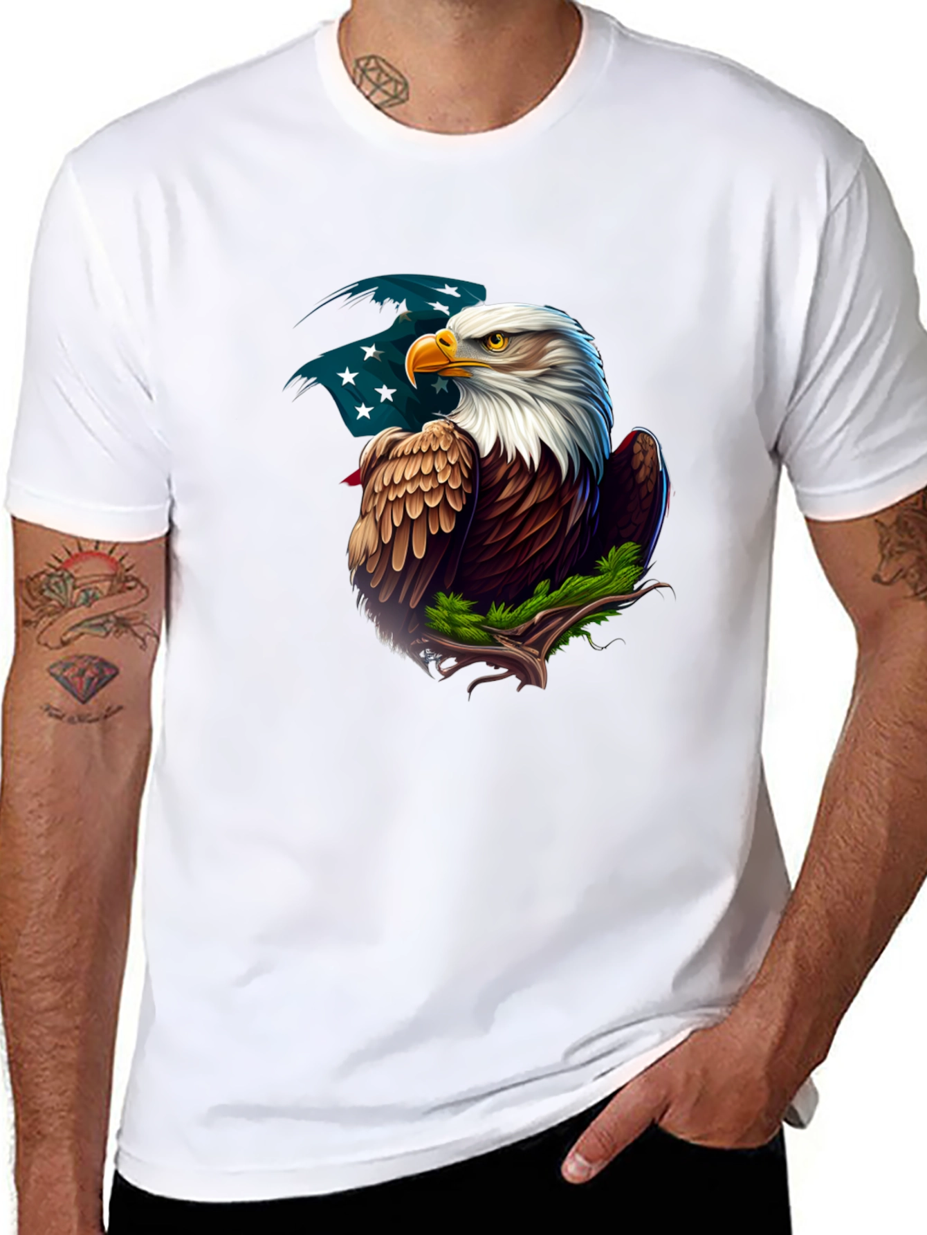 Black Eagle Graphic Tee - Patriotic American Pride view 8