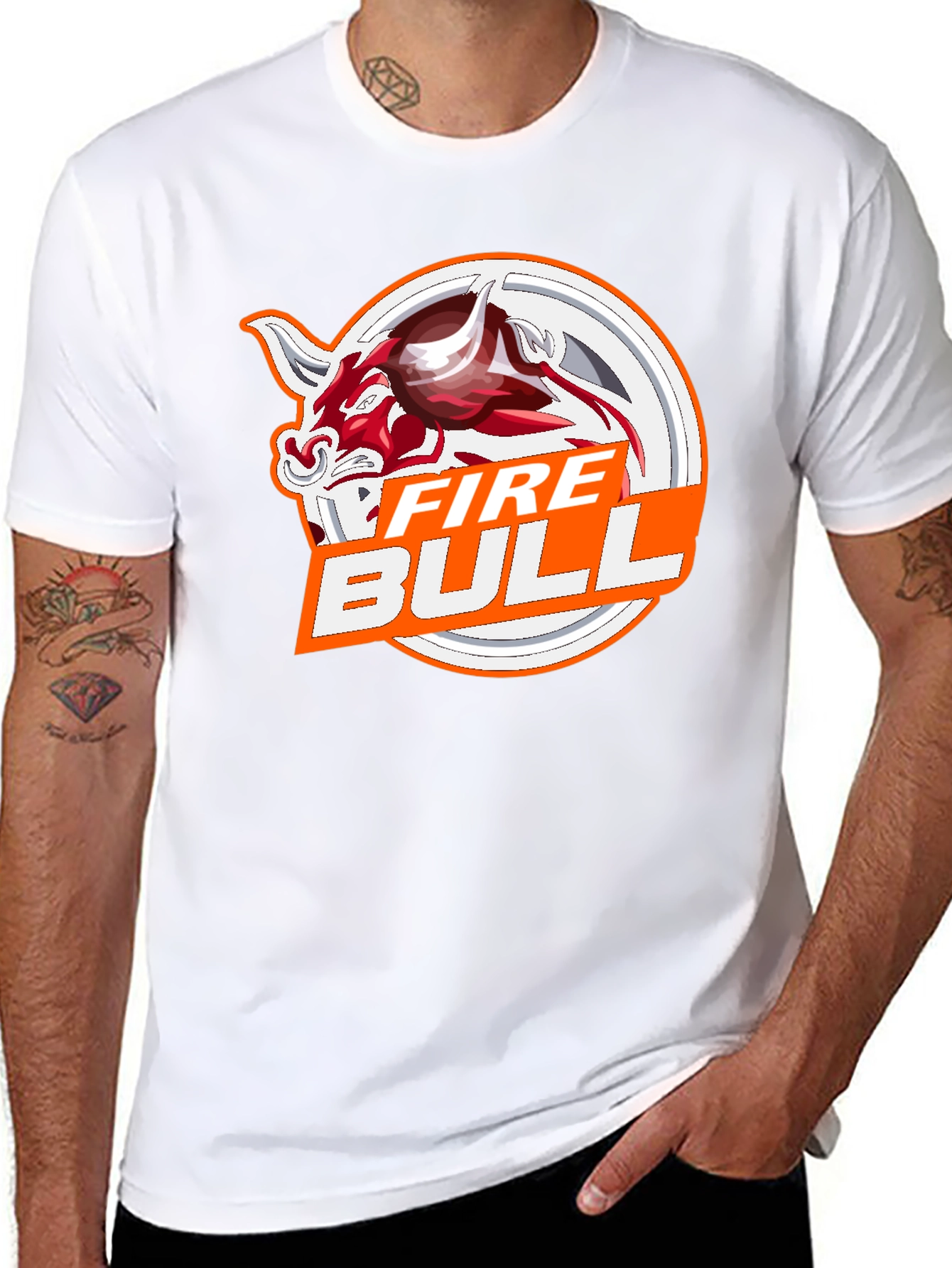 Black Fire Bull Graphic Tee - Stylish Black Cotton T-Shirt view 8