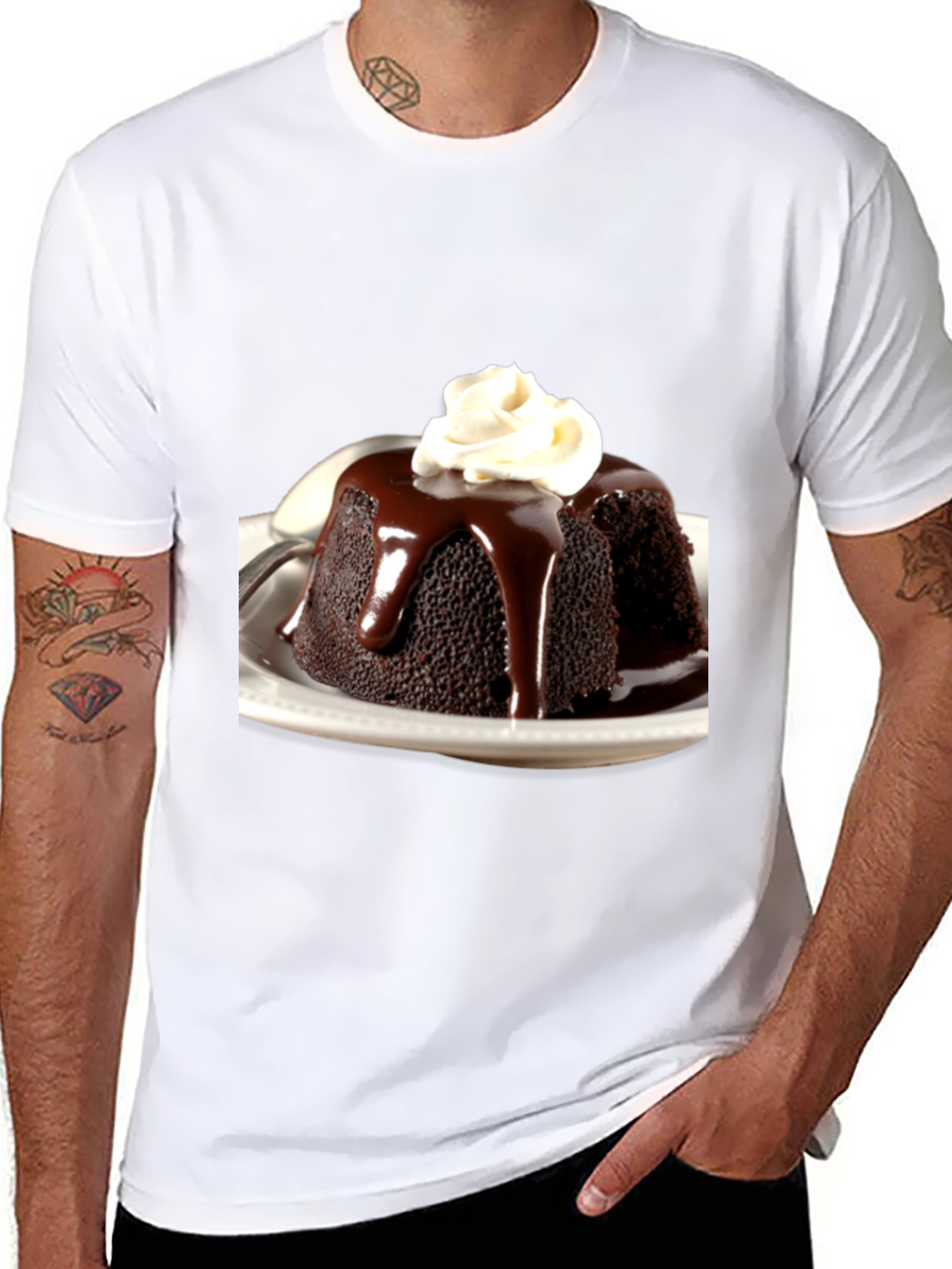 Black Chocolate Pudding Dessert T-Shirt view 8
