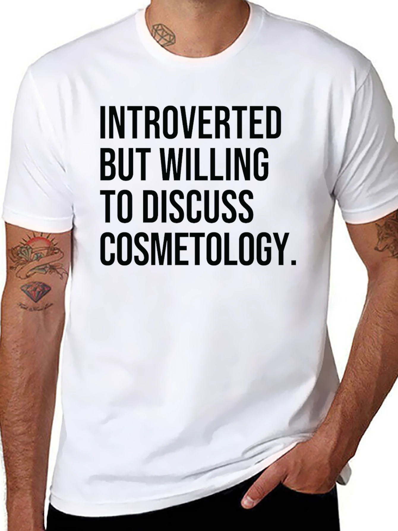 Black Introverted Cosmetology Enthusiast T-Shirt view 8