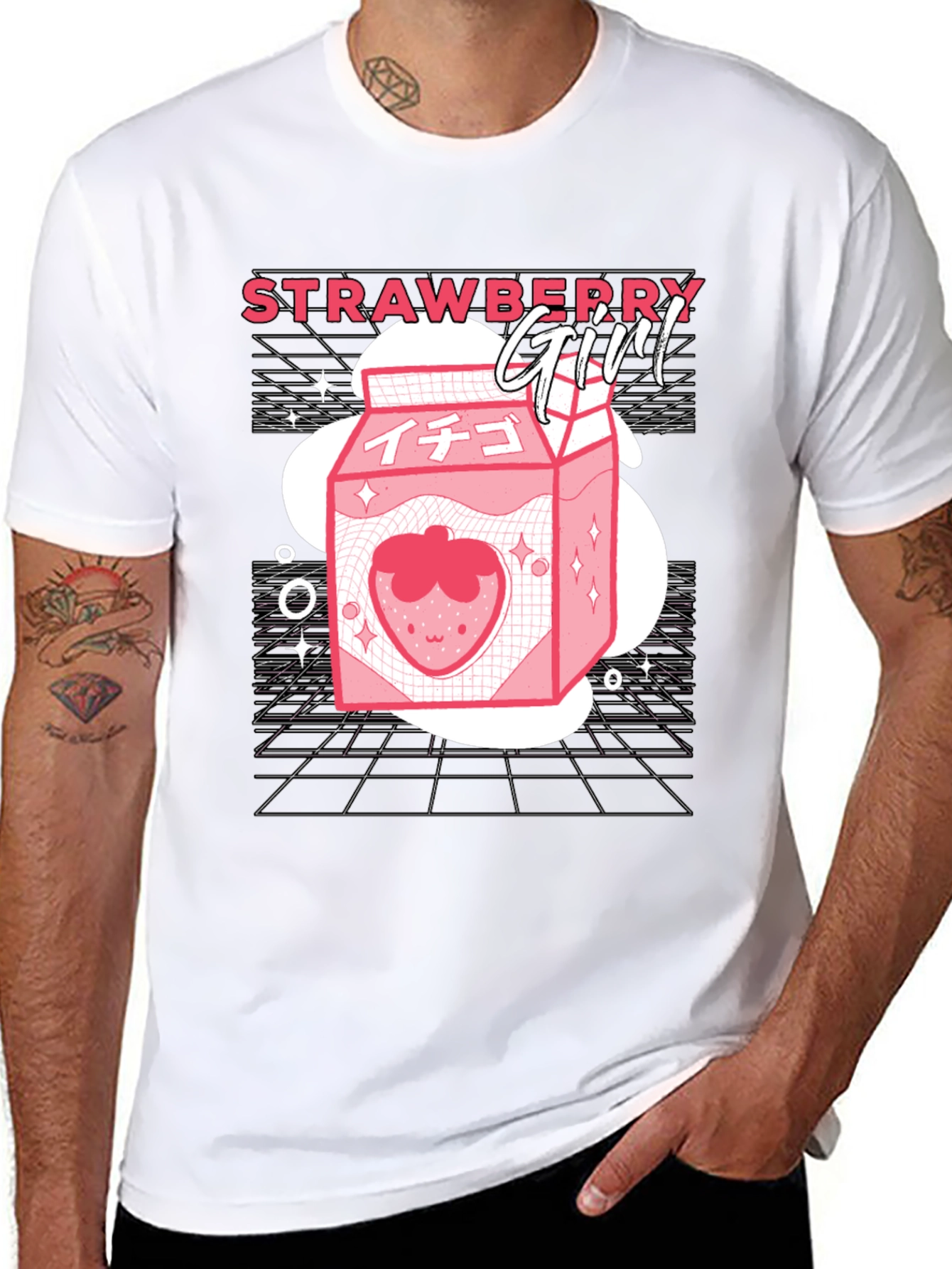 Black Strawberry Girl Graphic Tee - Anime Inspired view 8