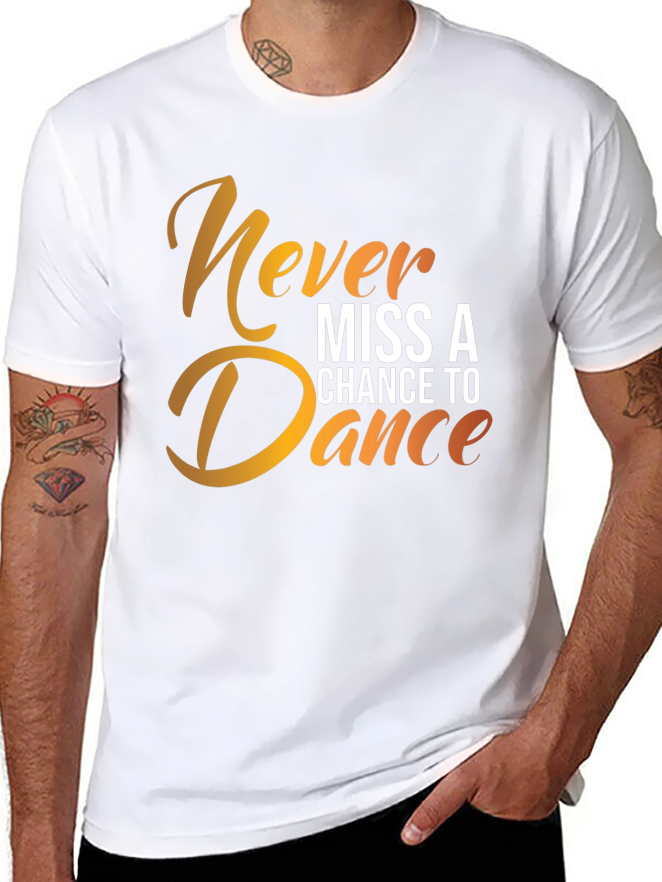 Black Never Miss a Chance to Dance Black T-Shirt view 8