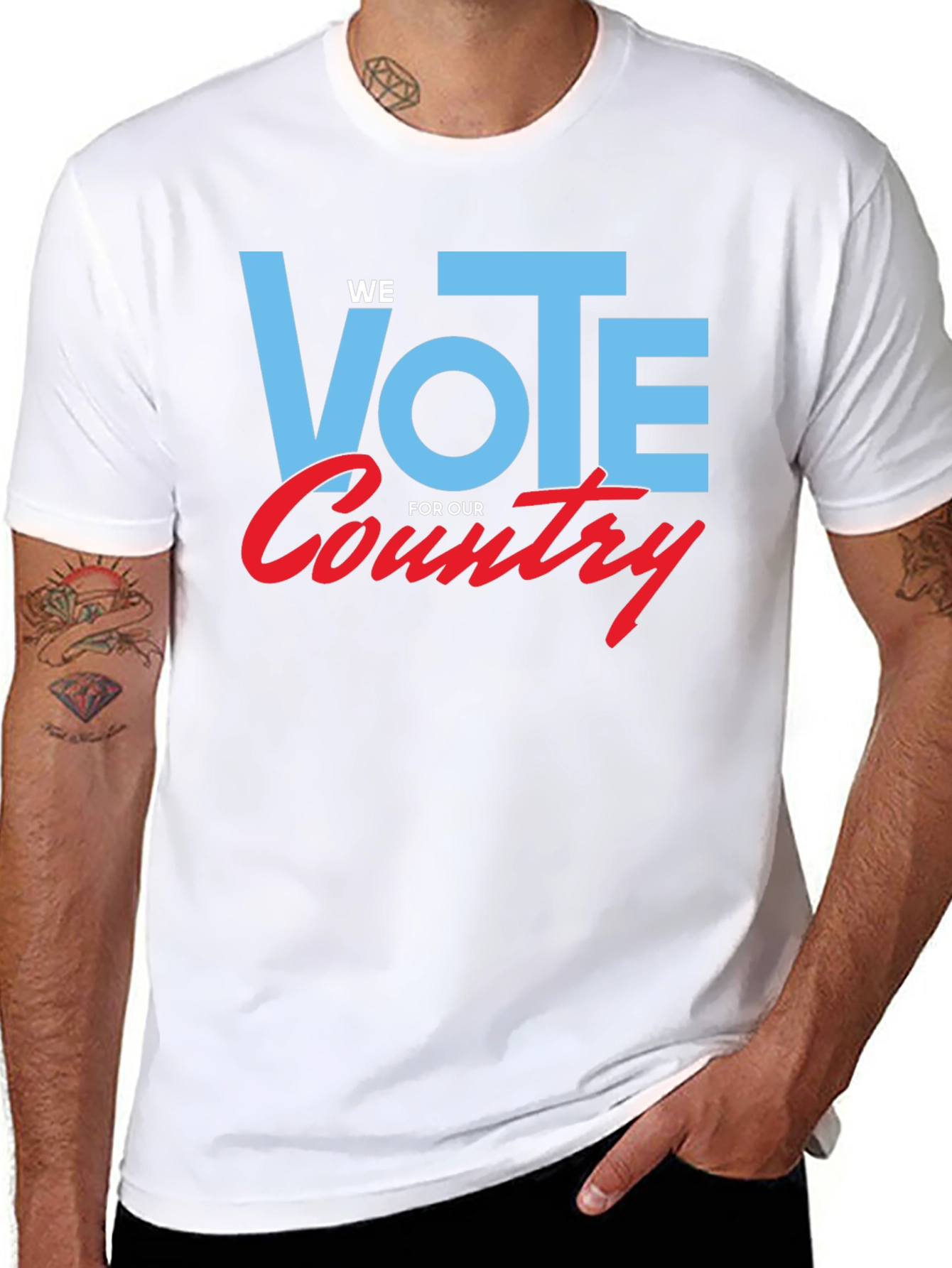Black Vote For Our Country Graphic Tee - Black Cotton view 8