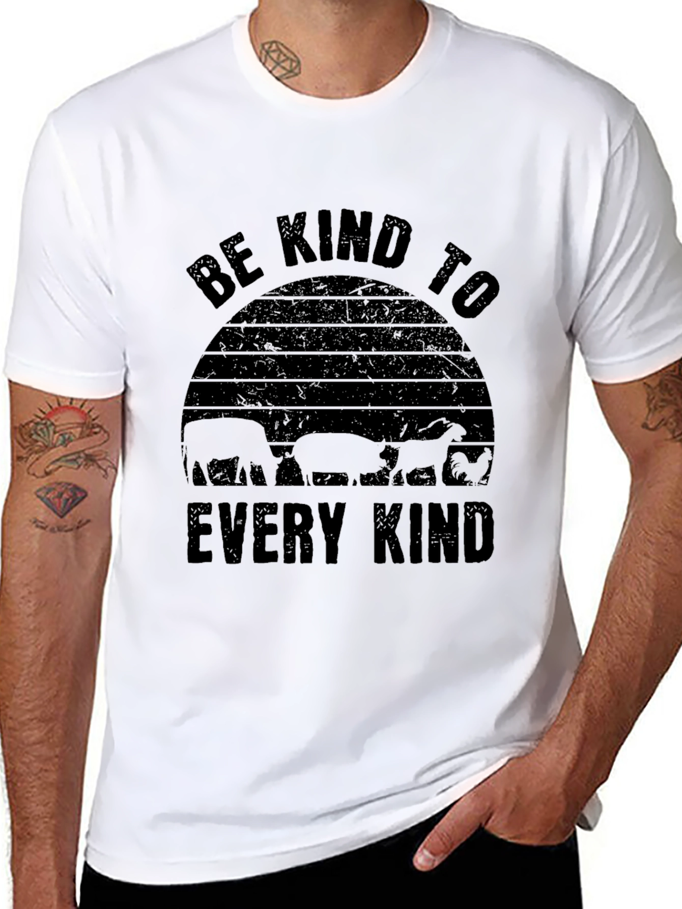 Black Be Kind to Every Kind T-Shirt - Black view 8