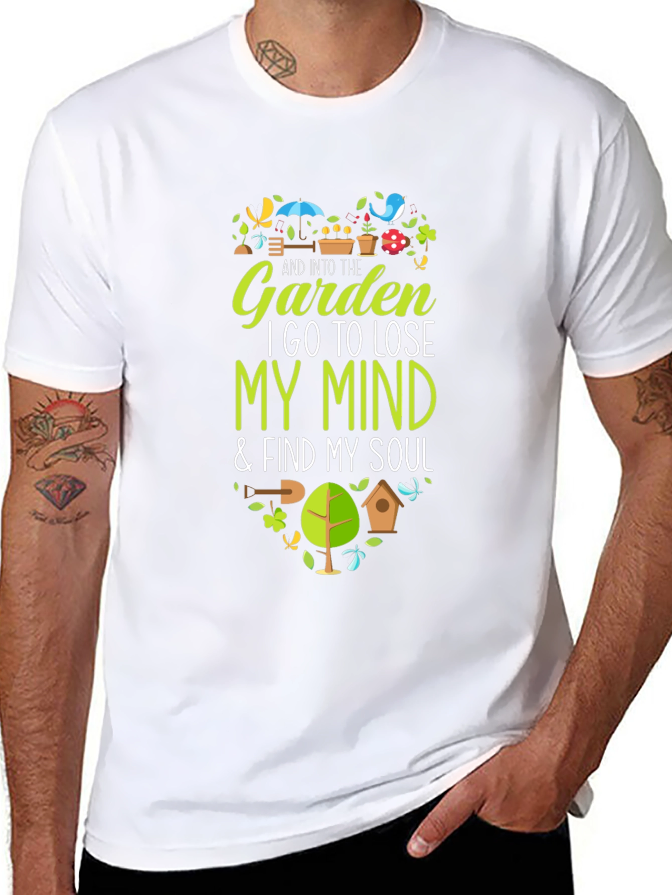 Black Garden Lover T-Shirt - Lose My Mind, Find My Soul view 8