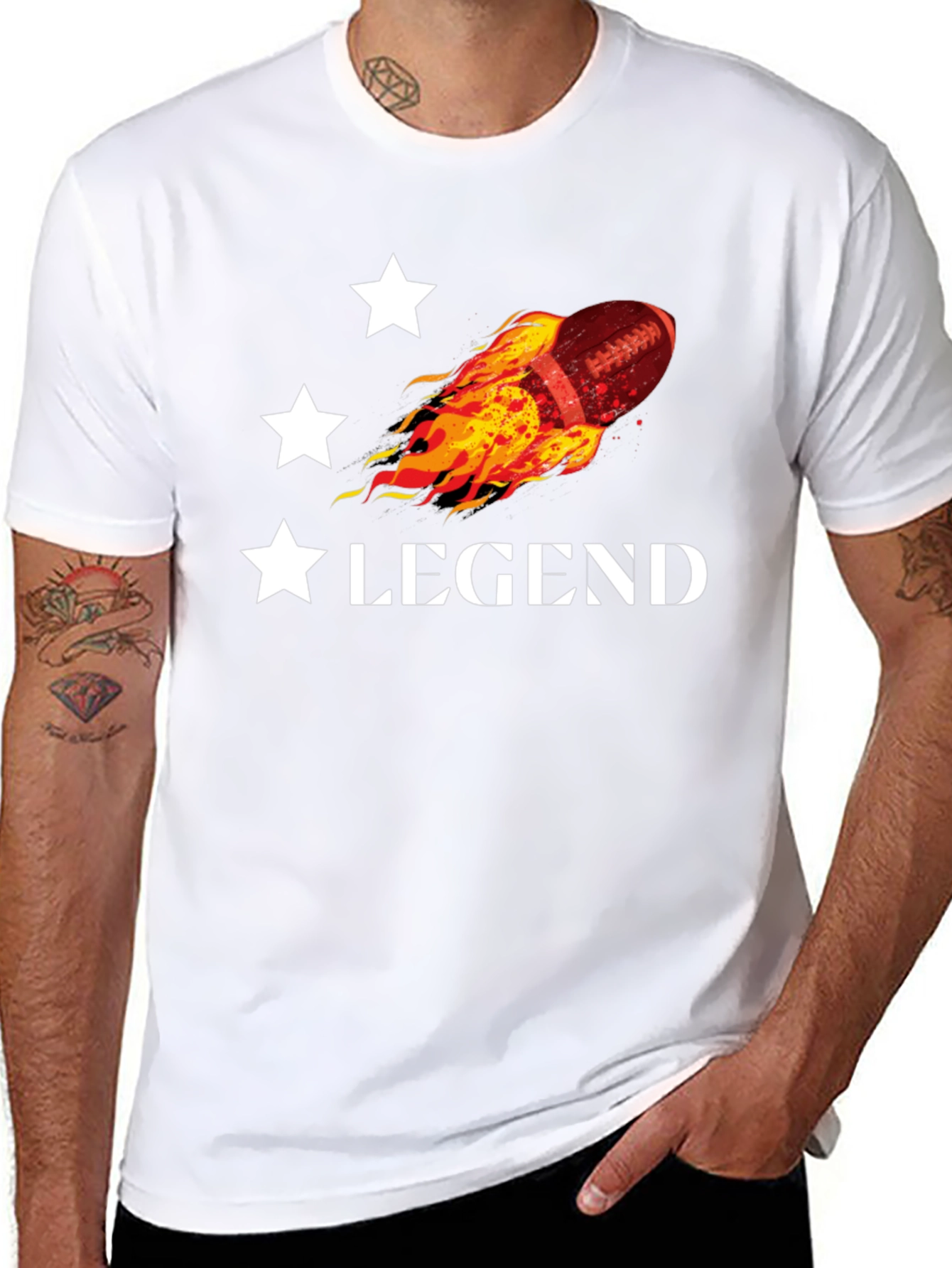Black Legend Football Graphic Tee view 8