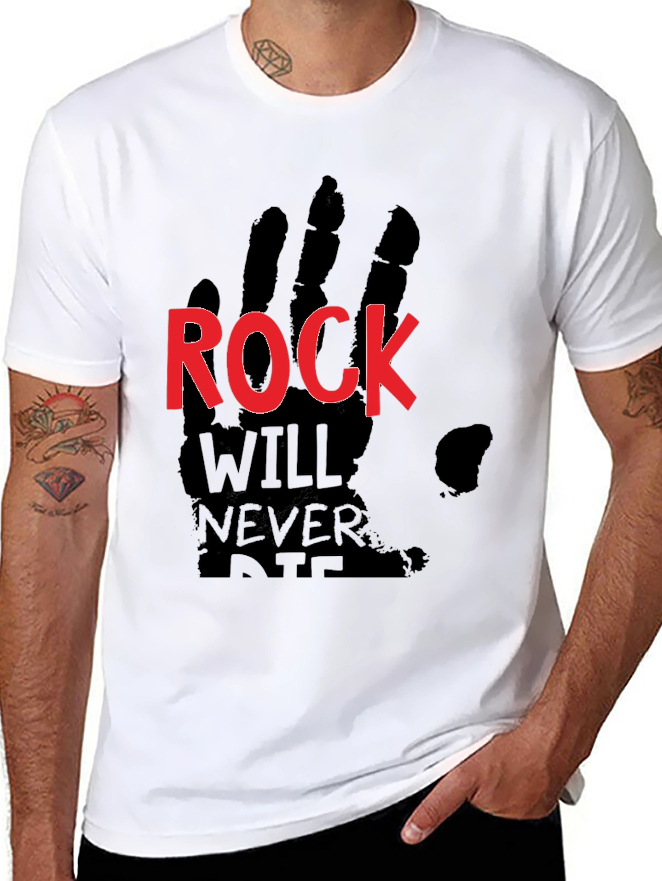 Black Rock Will Never Die Black T-Shirt view 8