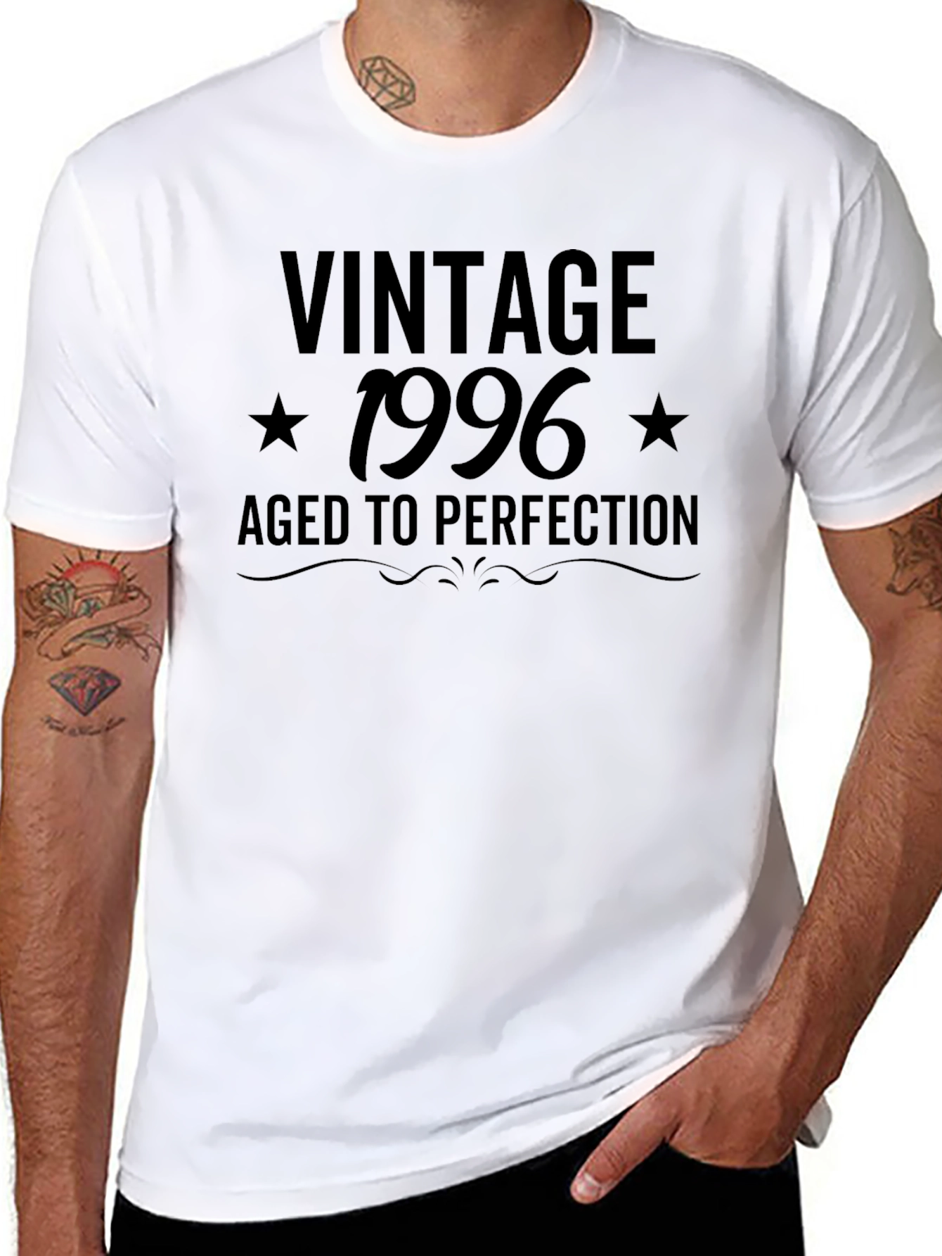 Black Vintage 1996 Aged to Perfection T-Shirt view 8