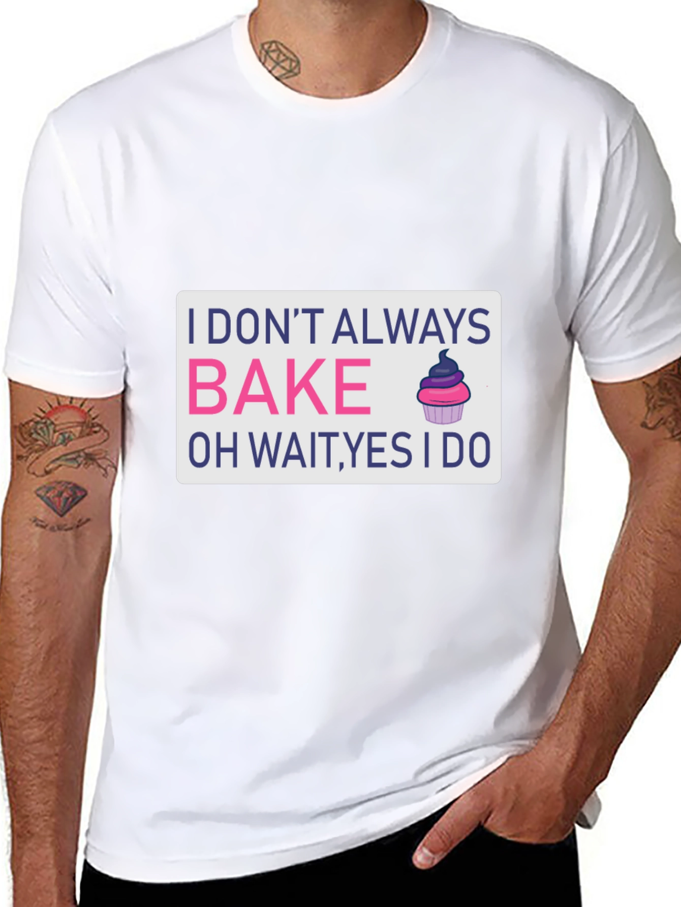 Black I Don't Always Bake T-Shirt - Funny Baker Tee view 8