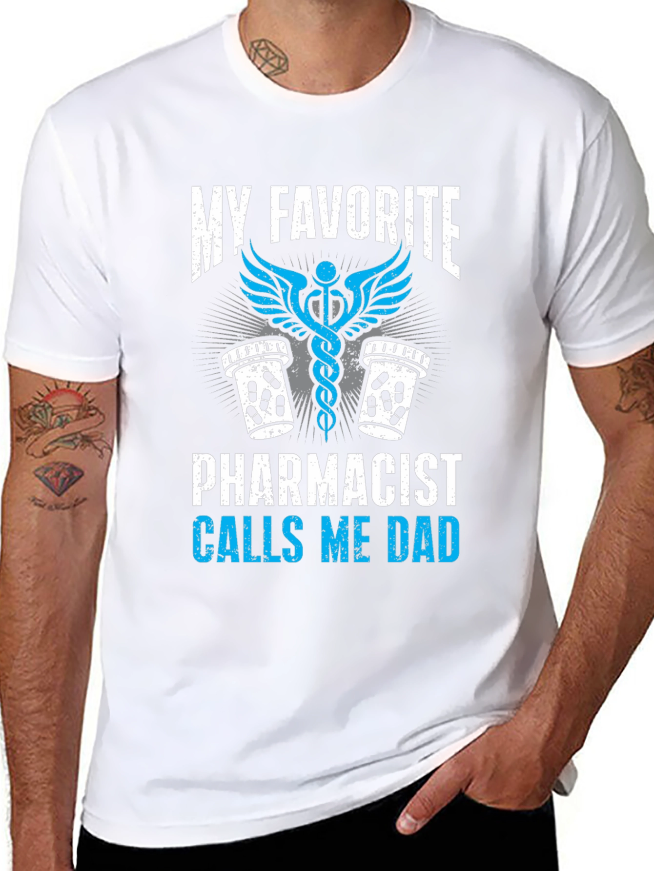 Black Pharmacist Dad T-Shirt: My Favorite Calls Me Dad view 8