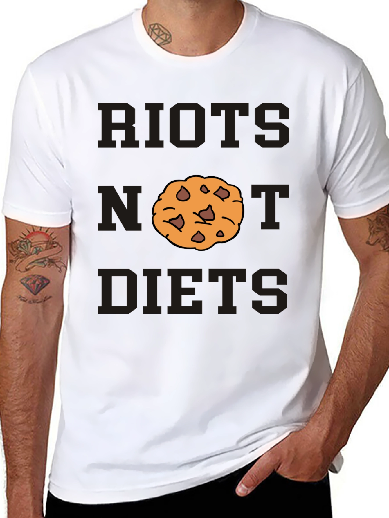 Black Riots Not Diets Cookie T-Shirt view 8