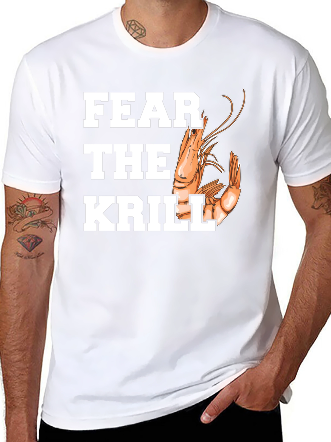 Black Fear the Krill Graphic Tee view 8