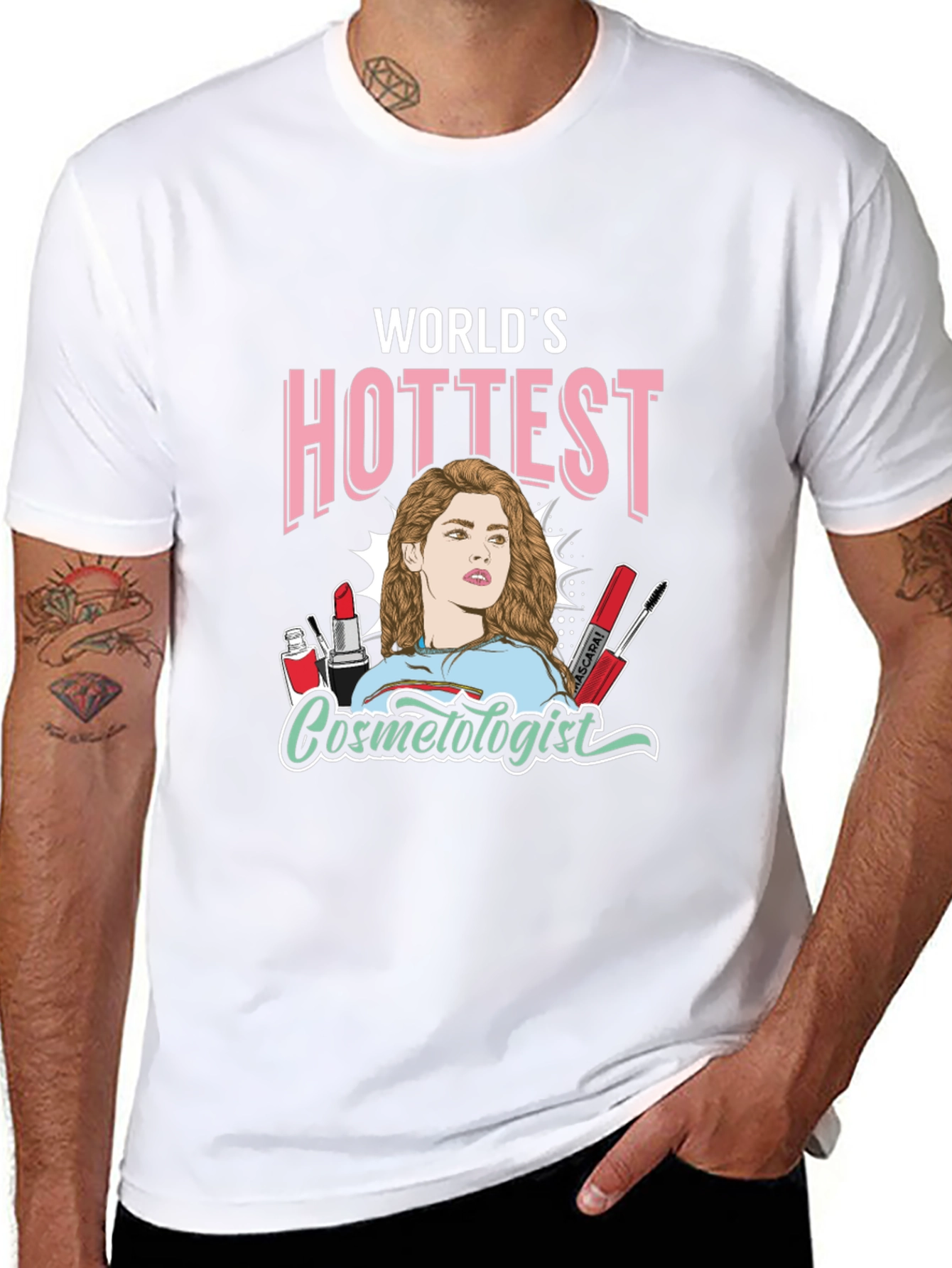 Black World's Hottest Cosmetologist T-Shirt - Unique Design view 8