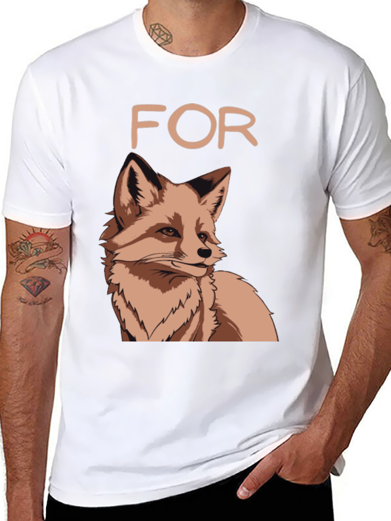 Black Fox Graphic T-Shirt - "For Fox Sake" Tee view 8