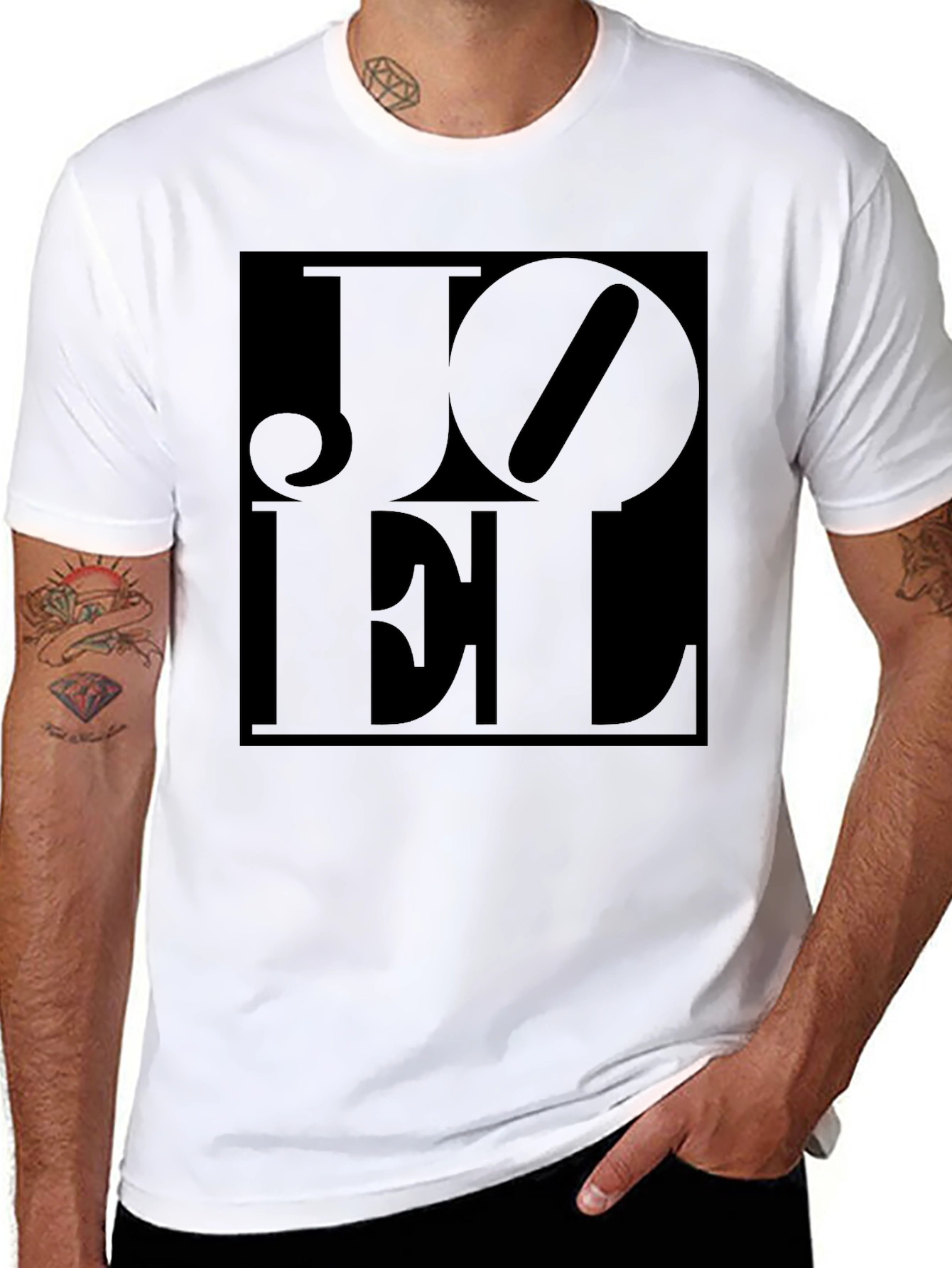 Black Joel Graphic Print Black T-Shirt view 8
