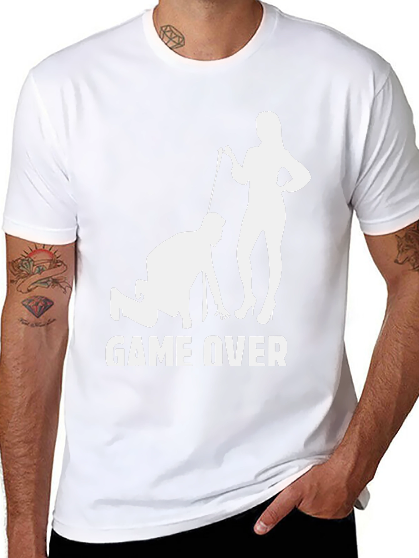 Black Game Over Novelty Graphic T-Shirt view 8