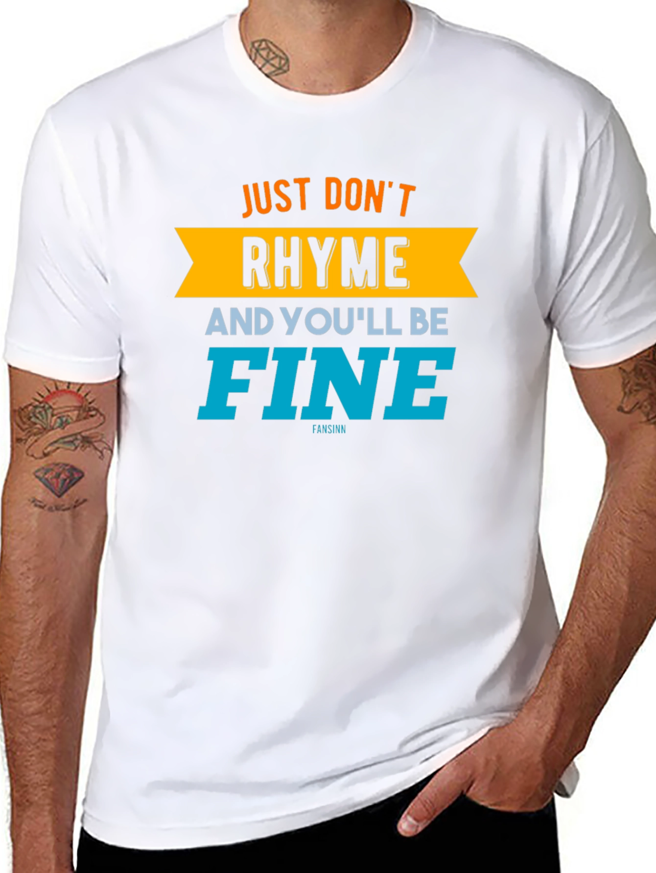 Black Don't Rhyme, You'll Be Fine Graphic Tee view 8