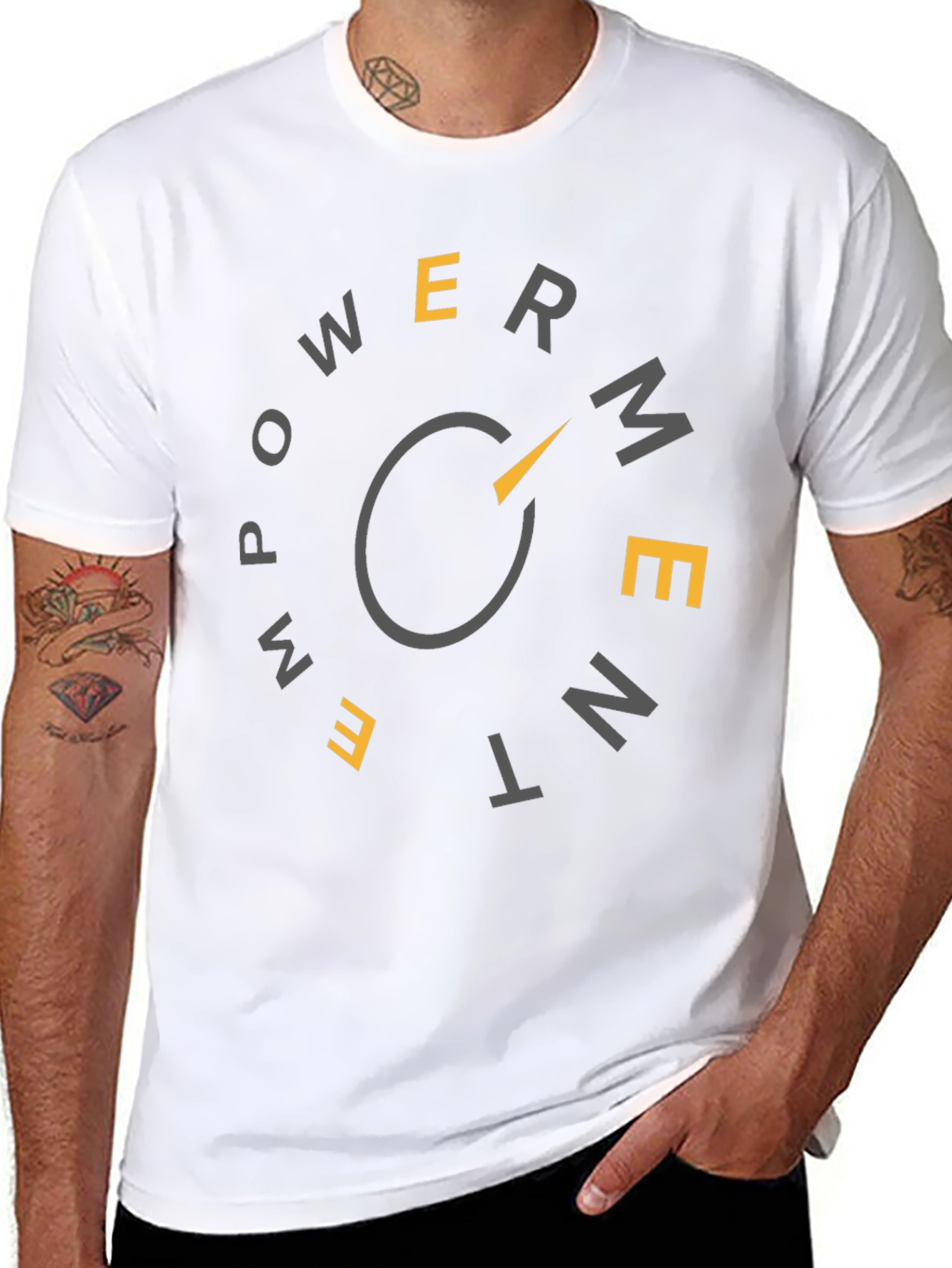 Black Empowerment Dial Graphic T-Shirt - Stylish & Modern view 8