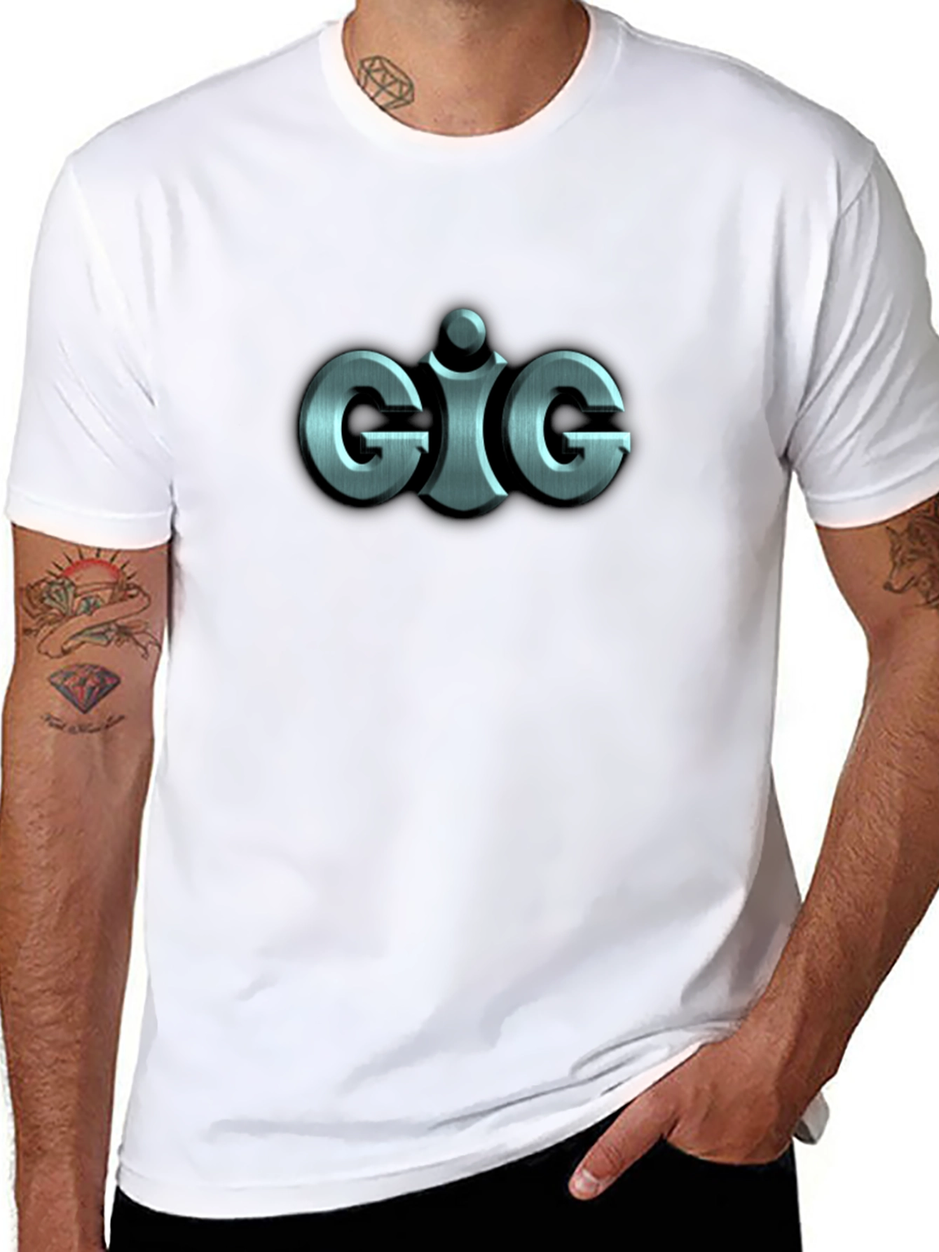 Black GIG Graphic Tee - Modern Design view 8