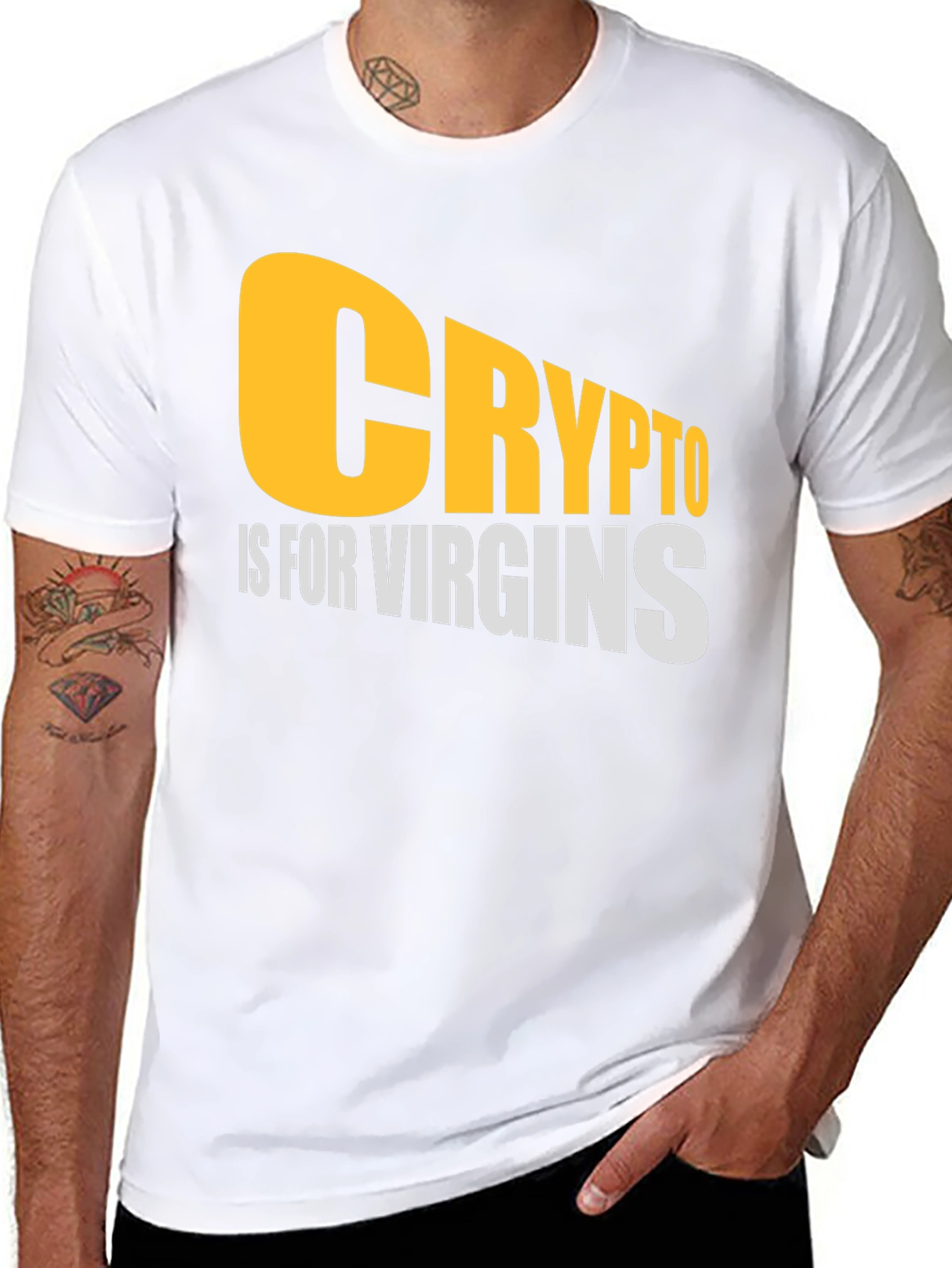 Black Crypto is for Virgins Graphic T-Shirt view 8