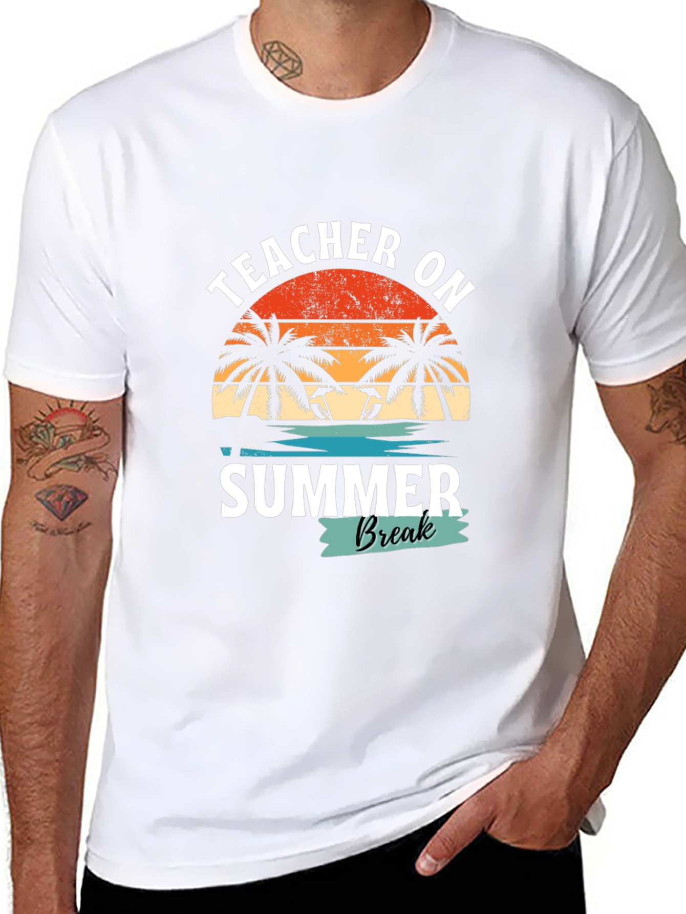 Black Teacher On Summer Break Graphic T-Shirt view 8