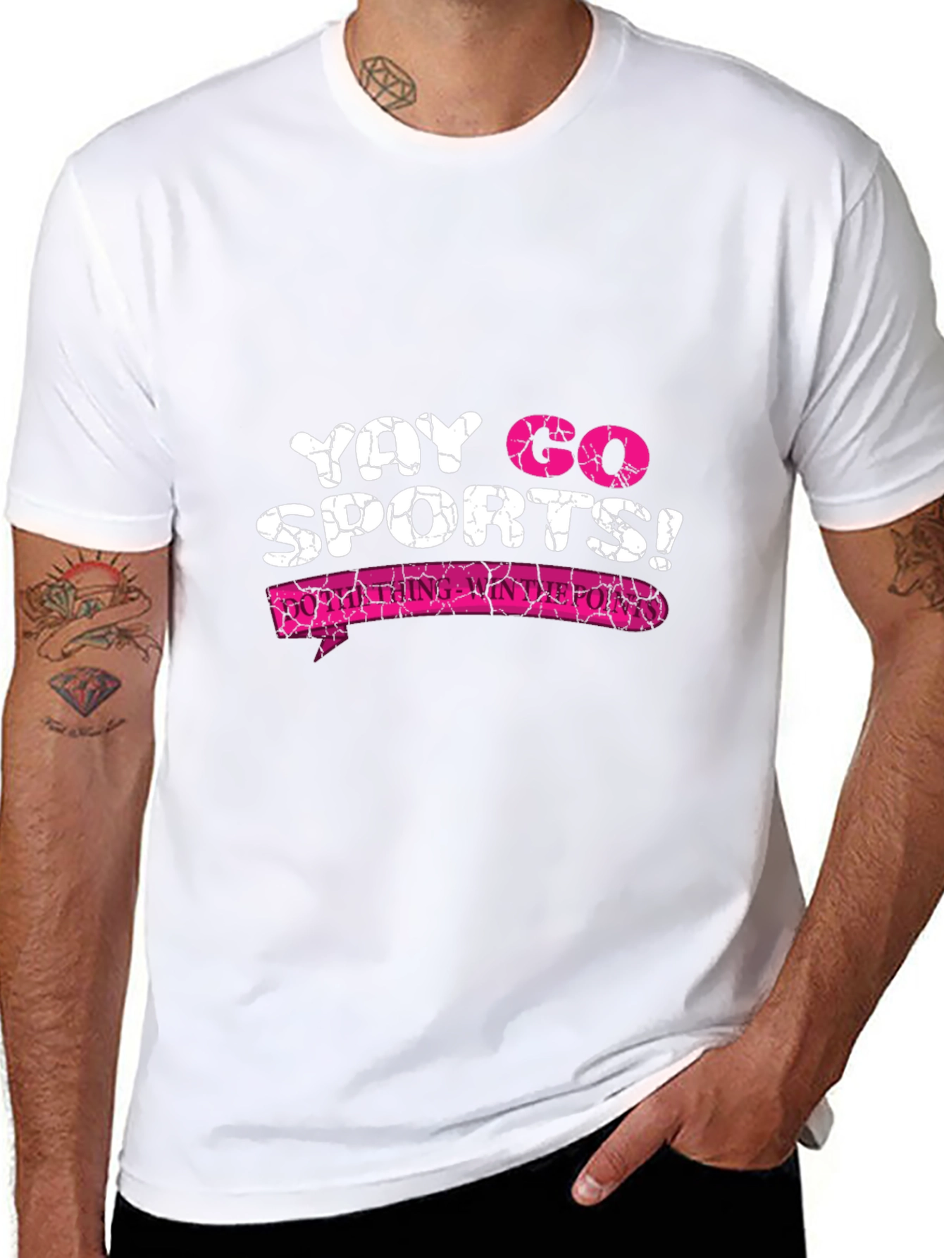 Black Funny Sports T-Shirt - Yay Go Sports! view 8