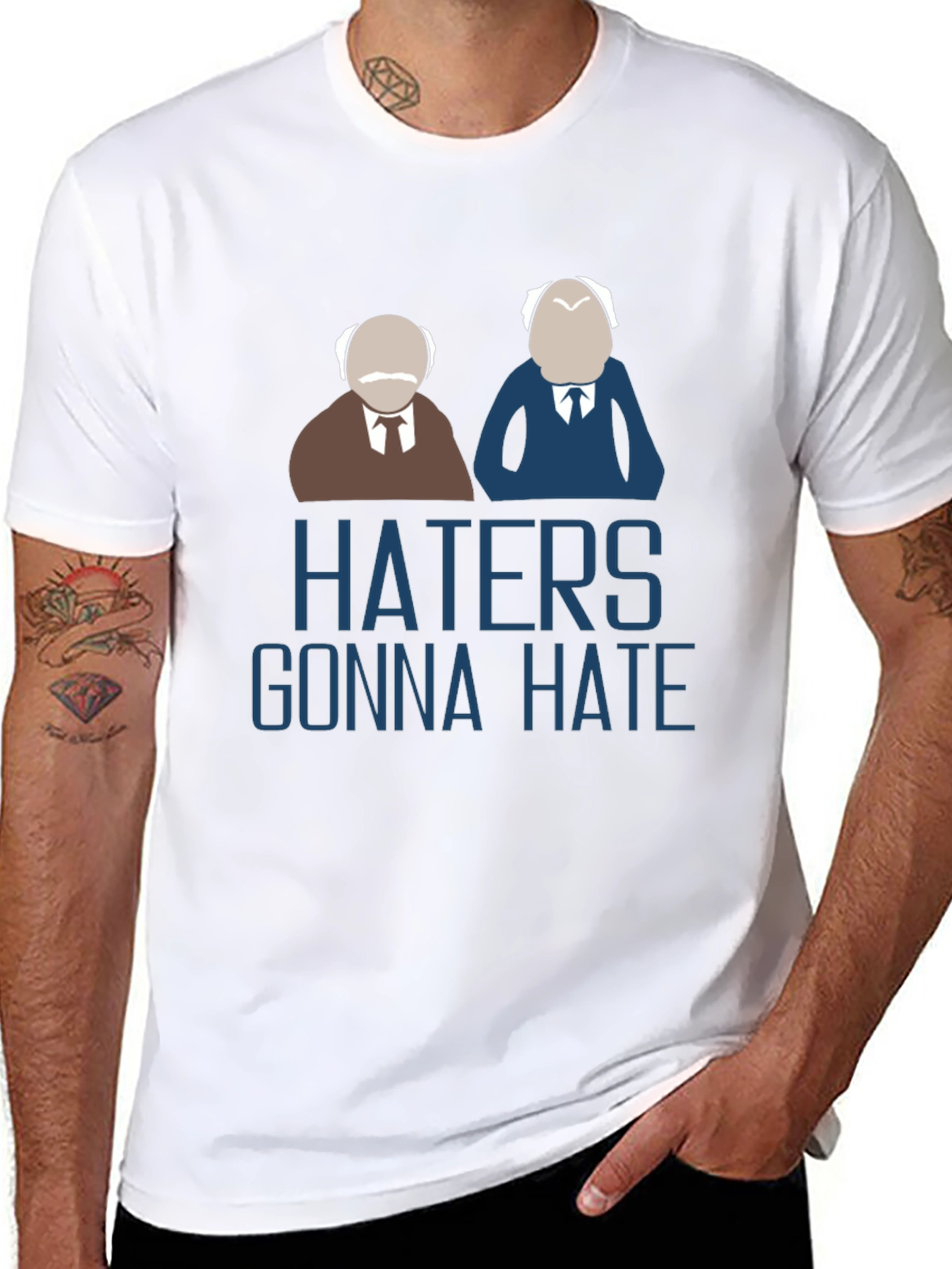 Black Haters Gonna Hate Black T-Shirt view 8