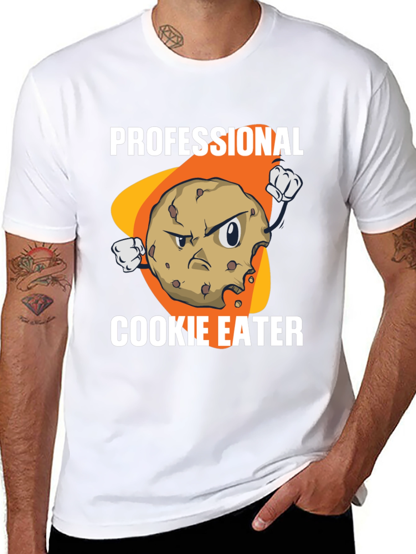 Black Professional Cookie Eater T-Shirt view 8