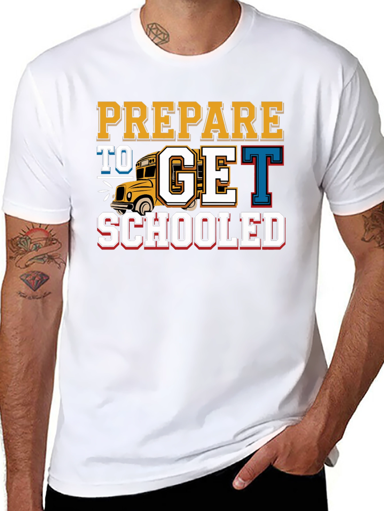 Black Prepare to Get Schooled T-Shirt Back to School view 8