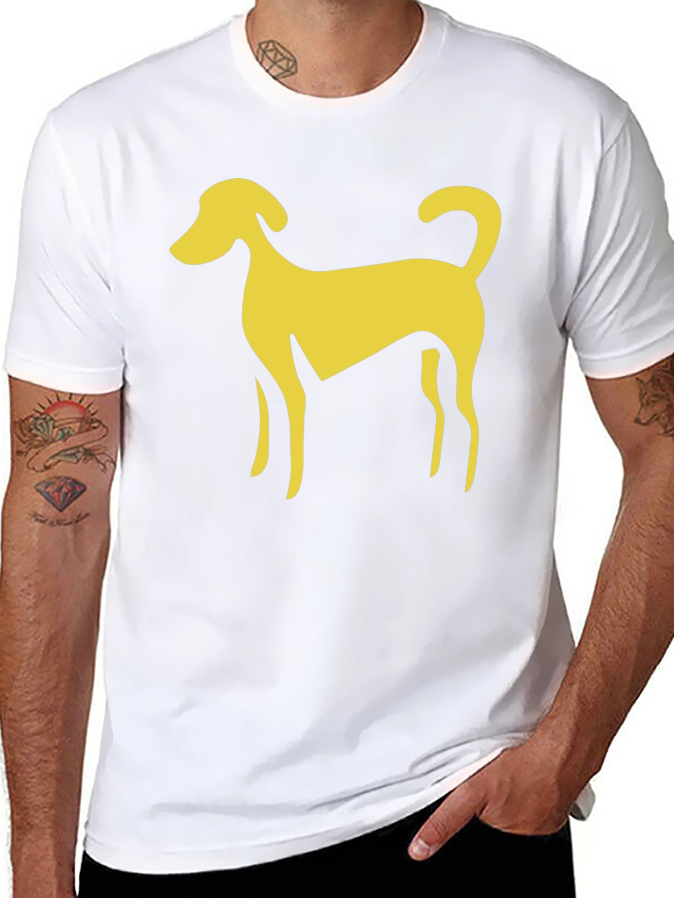 Black Dog Graphic Tee - Casual Black T-Shirt view 8