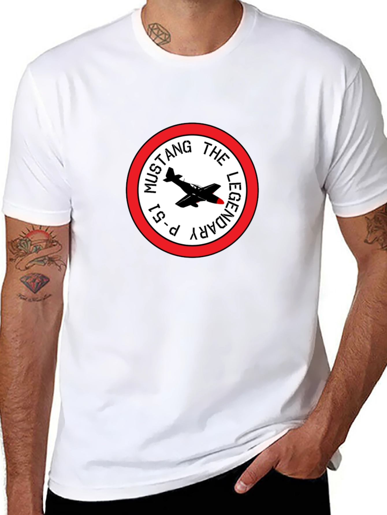 P-51 Mustang Legendary Black T-Shirt - 8