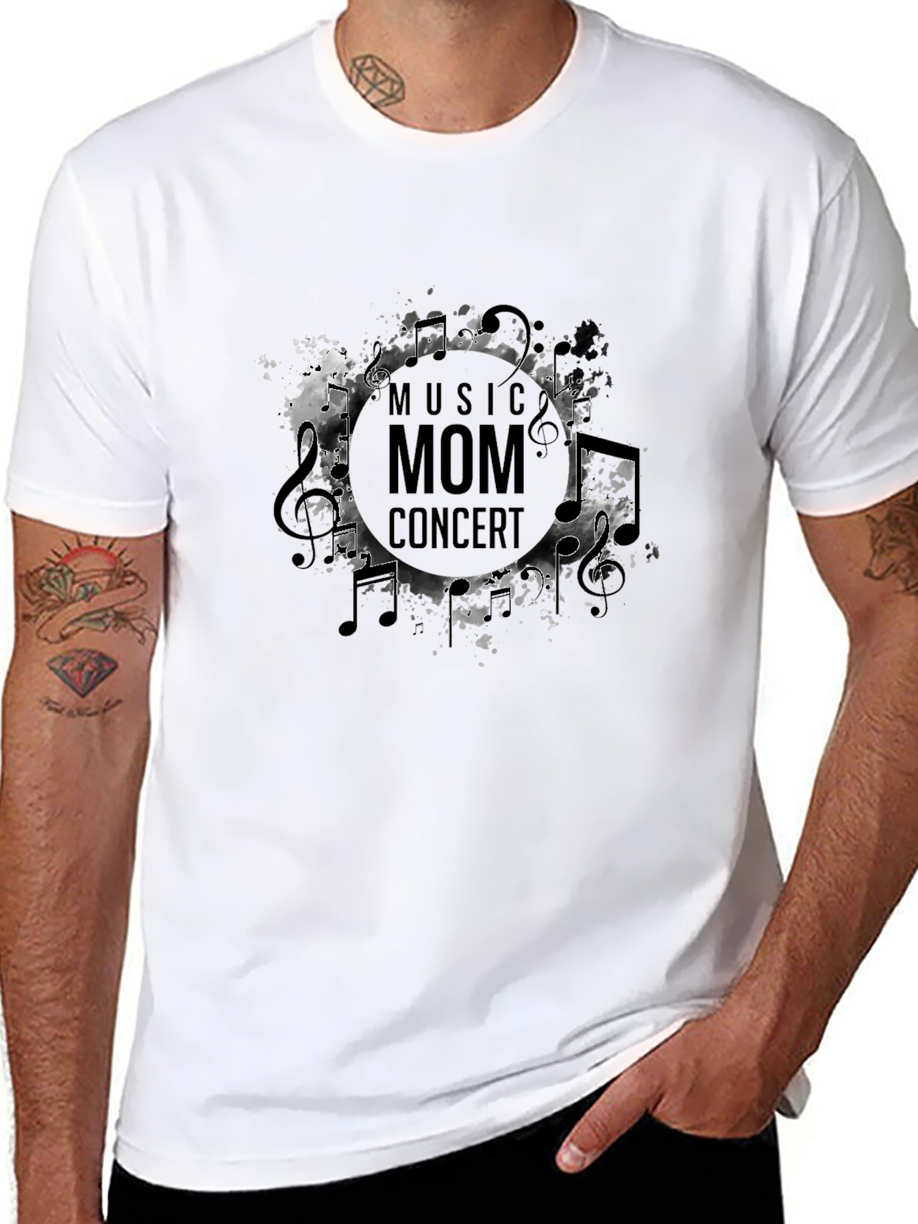 Black Music Mom Concert T-Shirt - Black - Men's view 8