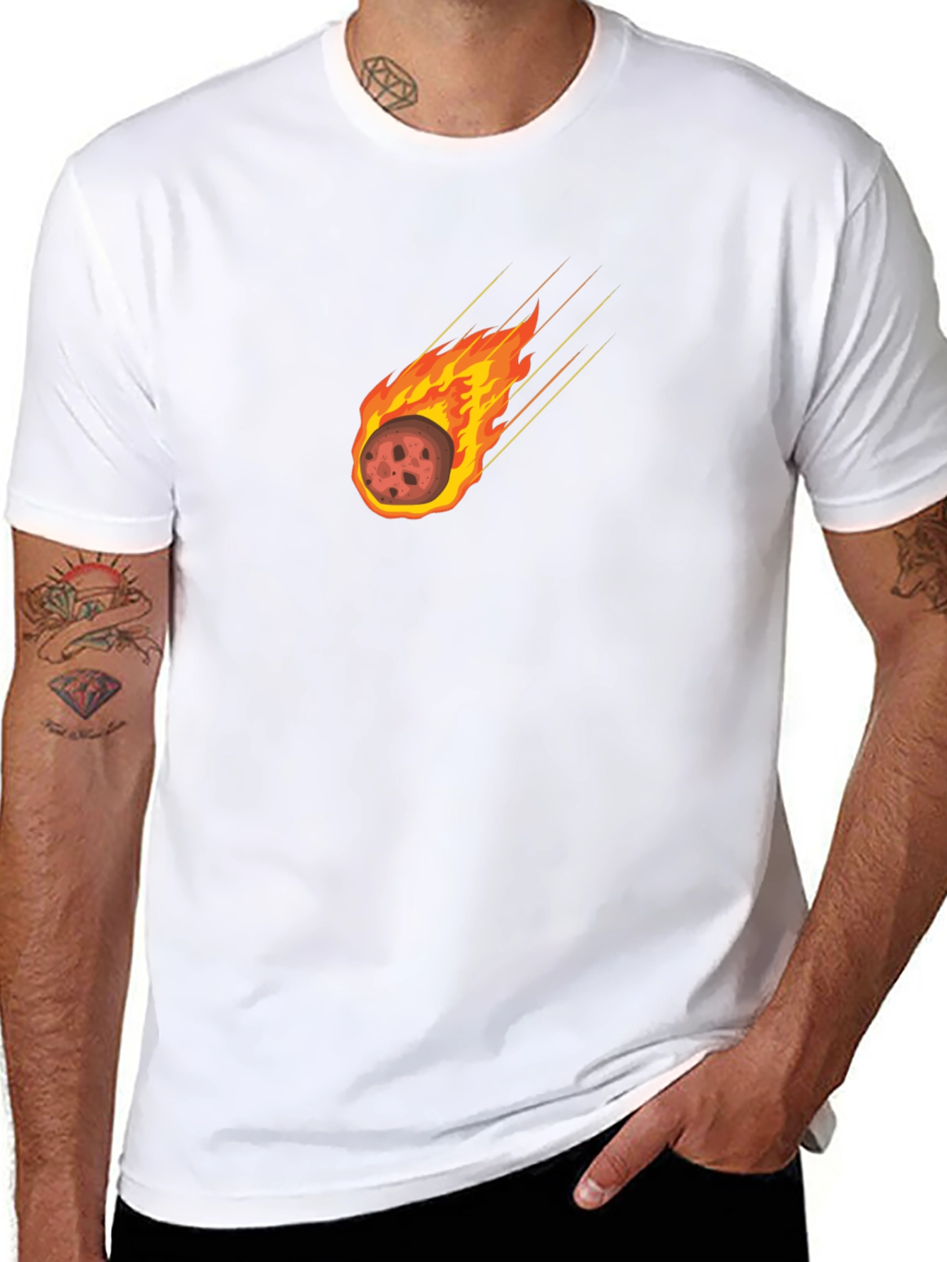 Black Fiery Meteor T-Shirt - Black view 8