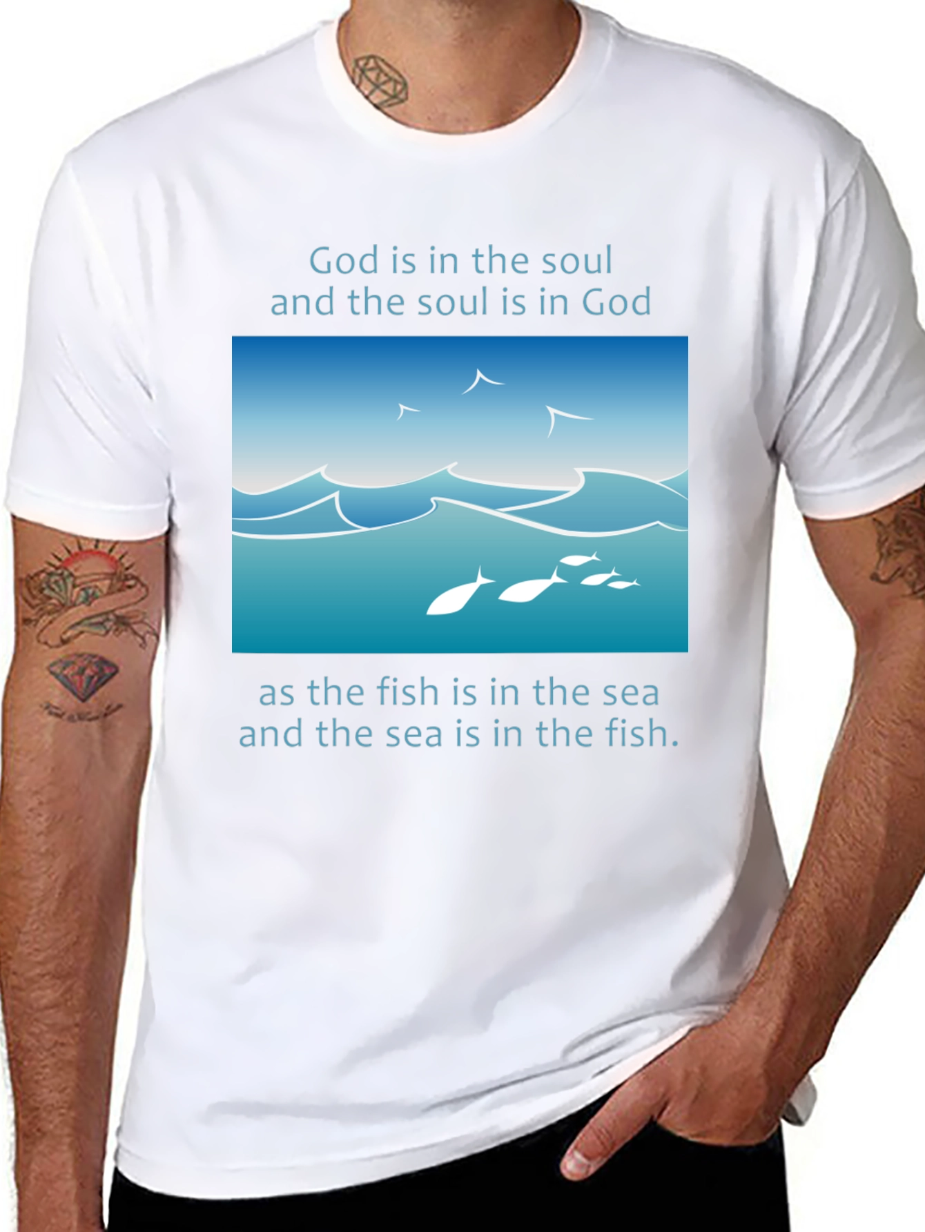 Black Soul in God Graphic T-Shirt view 8