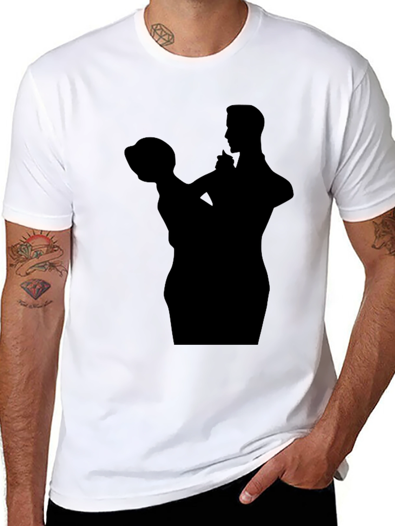 Black Silhouette Dance Graphic Tee - Classic Black view 8