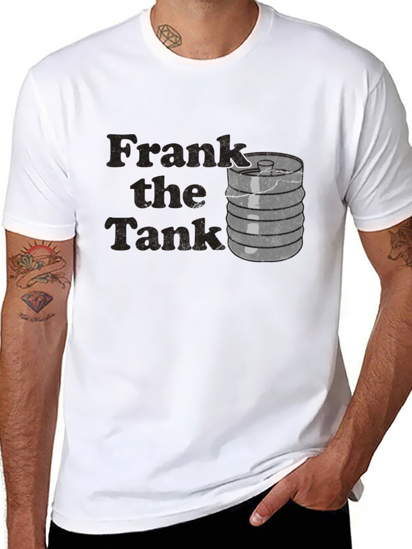 Black Frank the Tank Novelty T-Shirt view 8