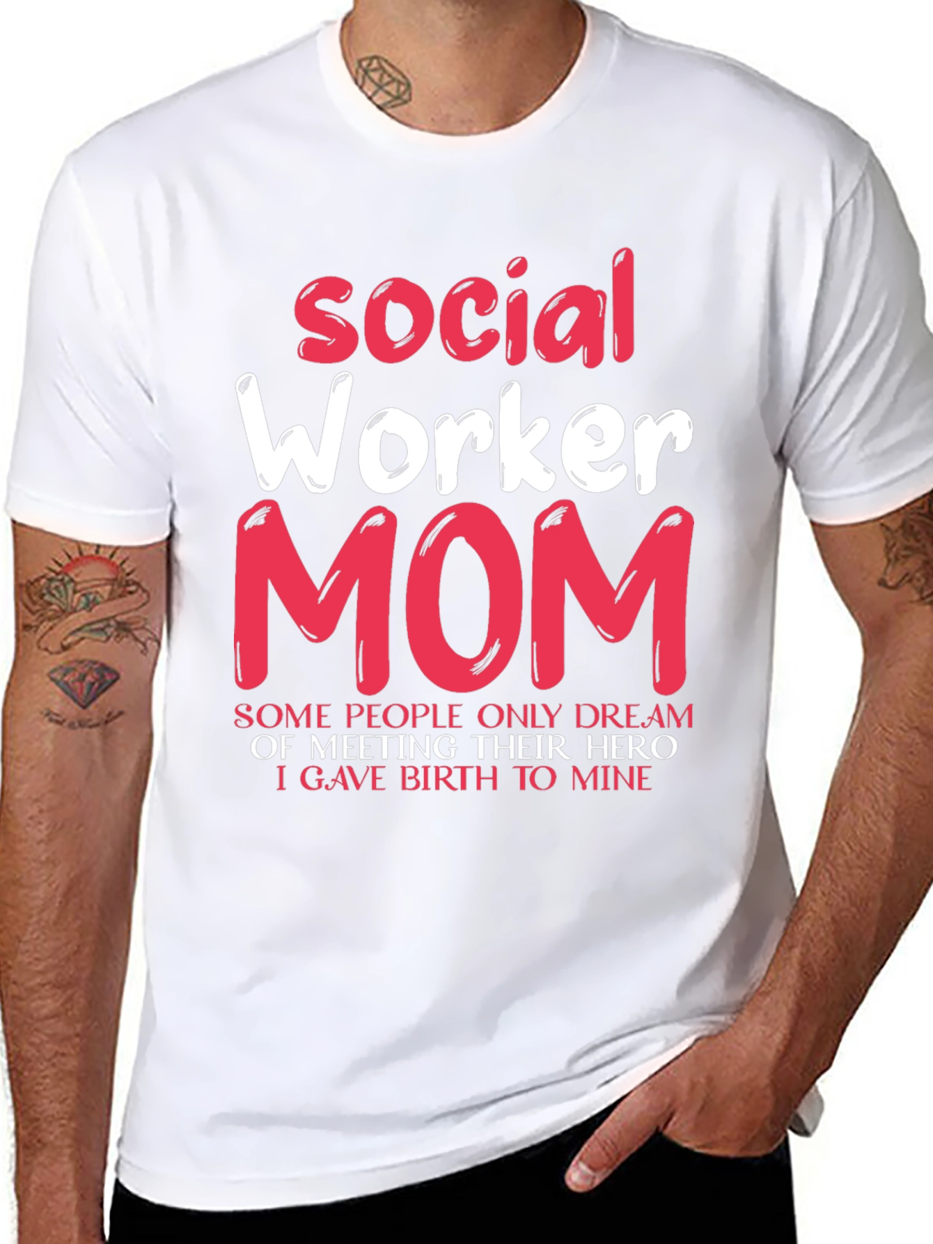 Social Worker Mom T-Shirt - Hero Mother Gift - 8