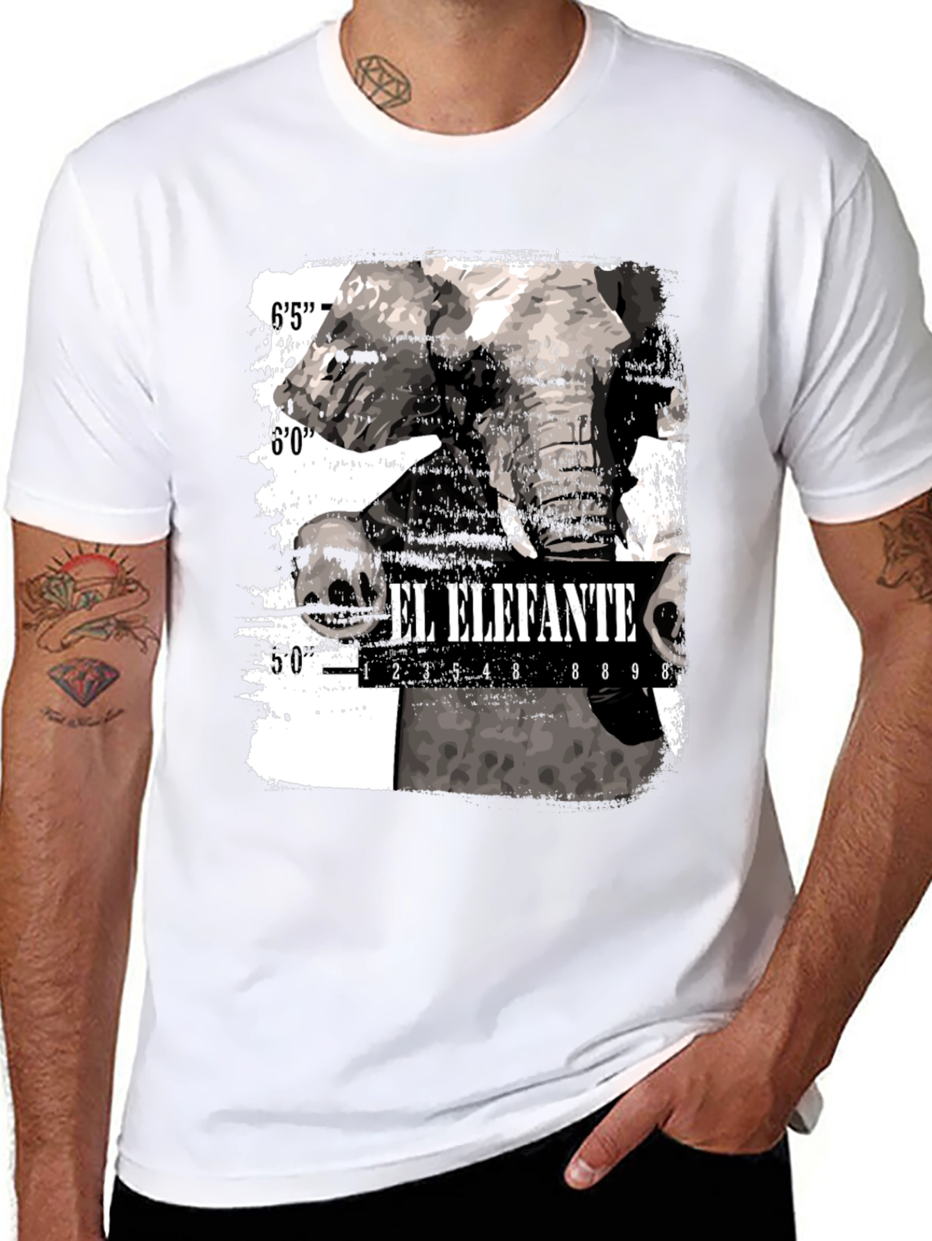 Black El Elefante Graphic Print T-Shirt view 8
