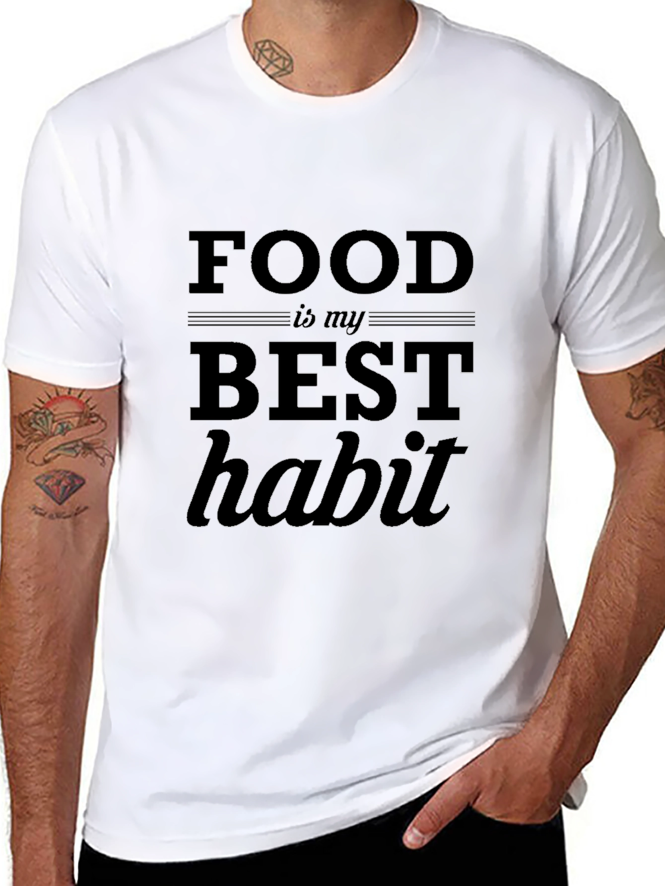 Black Food is My Best Habit Graphic Tee view 8