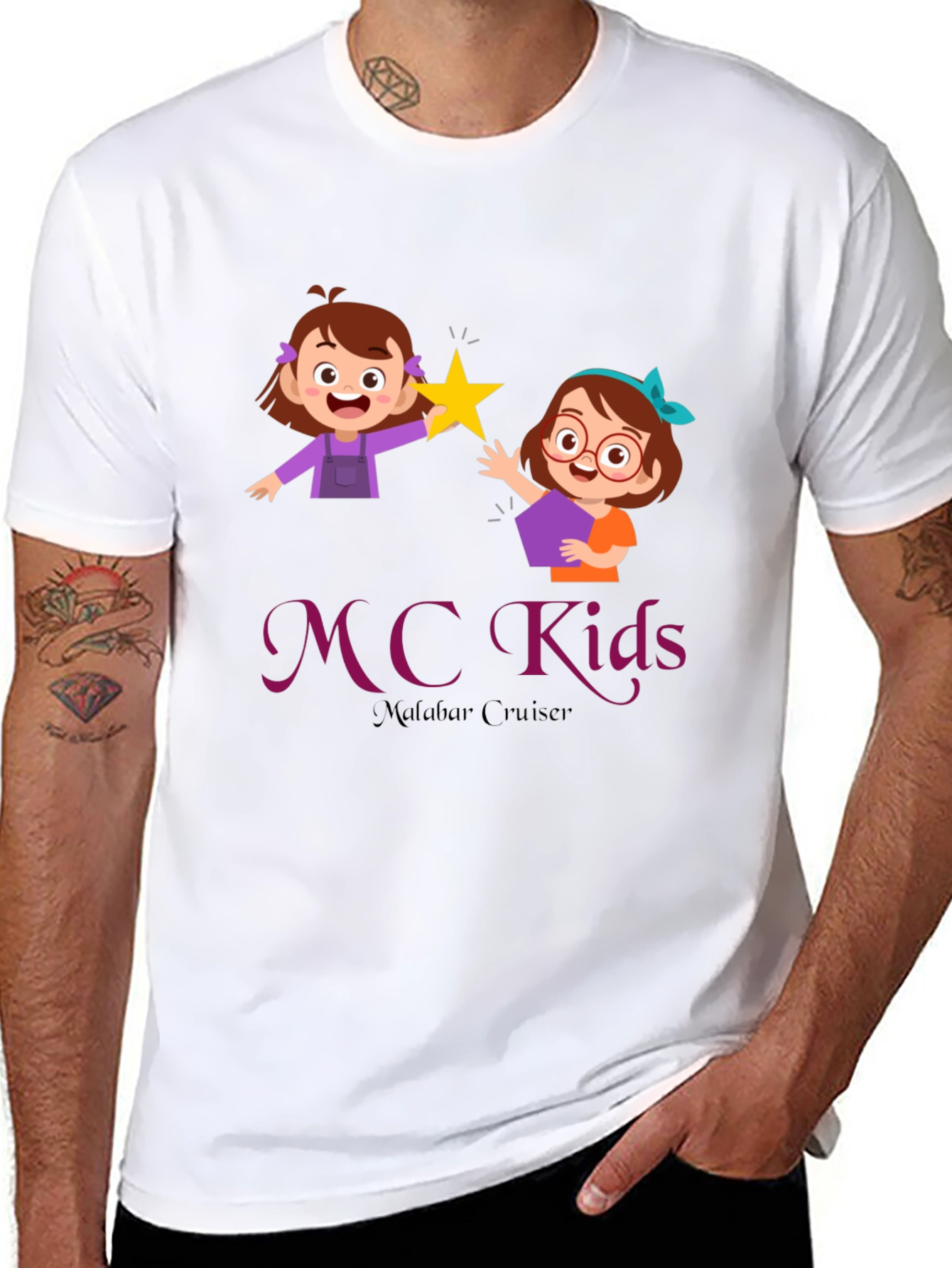 MC Kids Black Graphic T-Shirt - Malabar Cruiser - 8