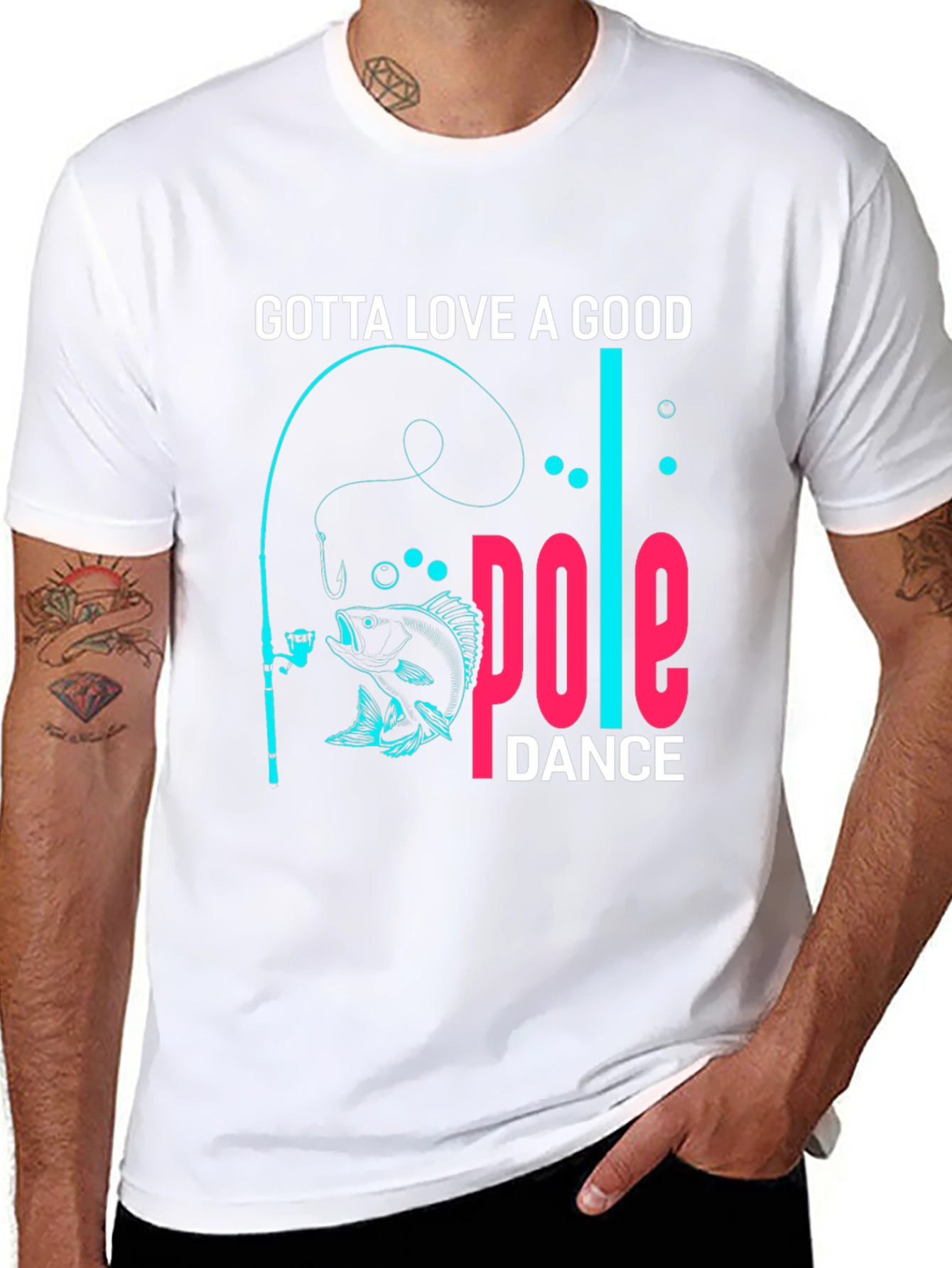Black Gotta Love a Good Pole Dance Fishing T-Shirt view 8