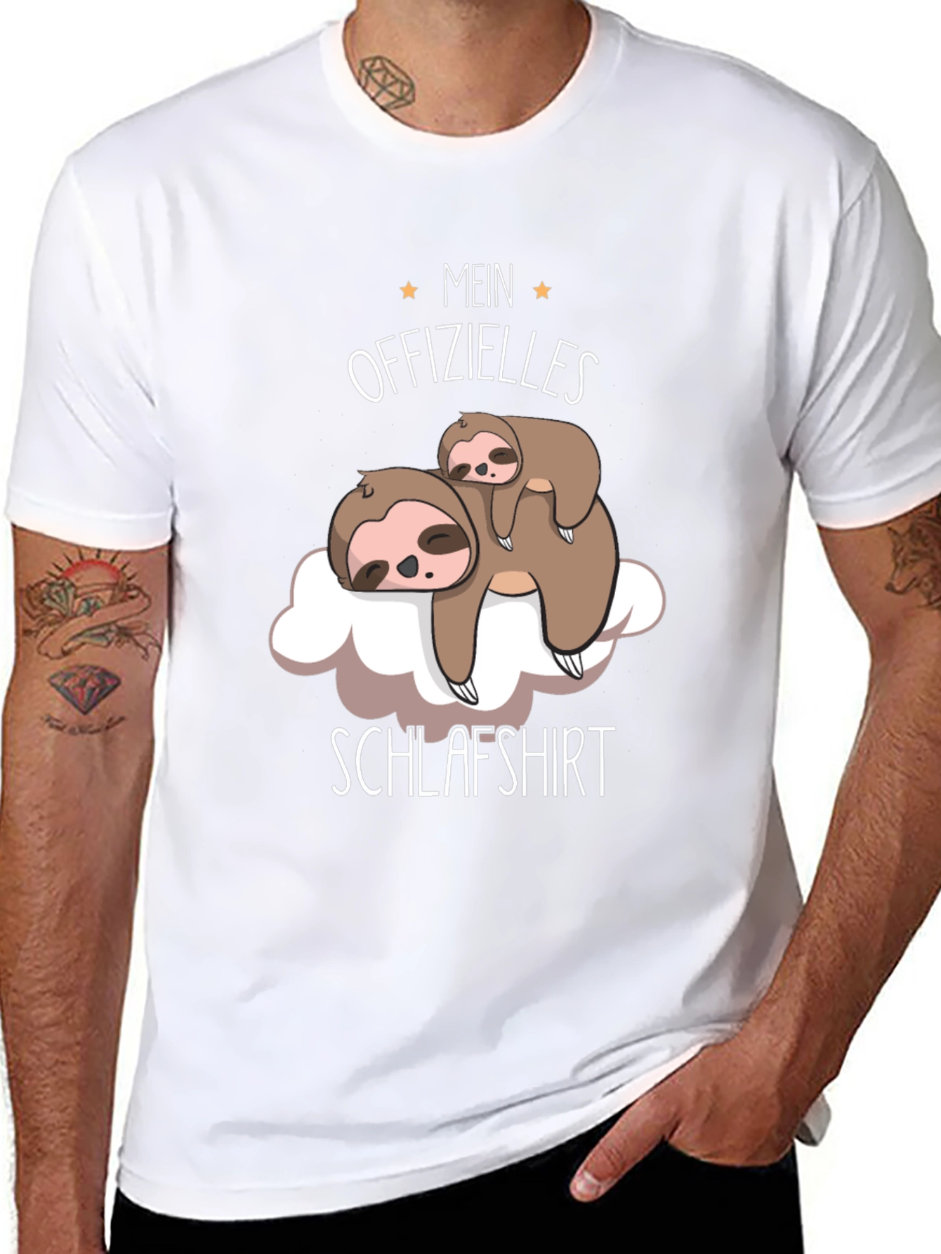 Black Funny Sloth Sleeping Shirt - Mein Offizielles Schlafshirt view 8