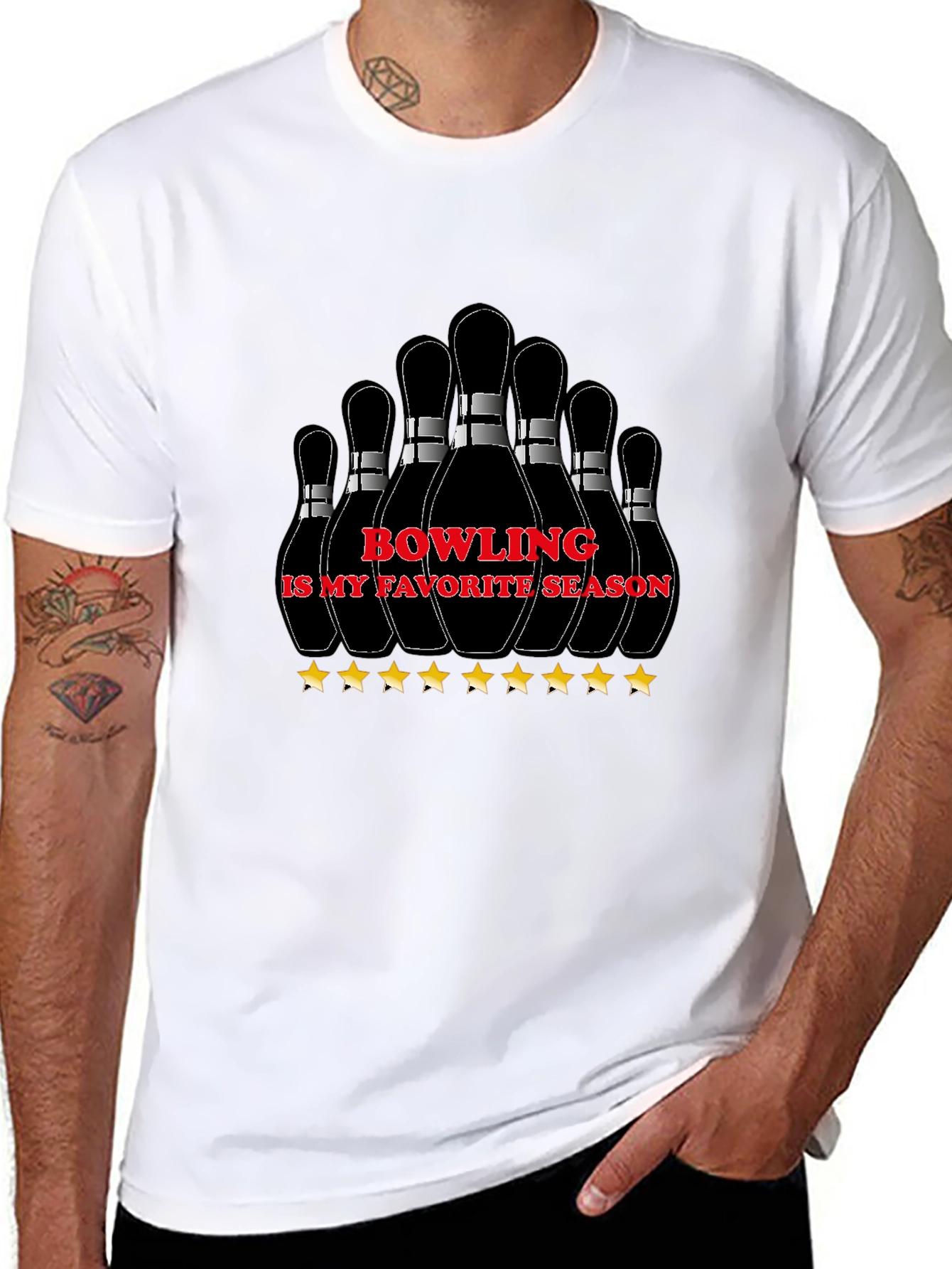 Black Bowling Season Graphic Tee view 8
