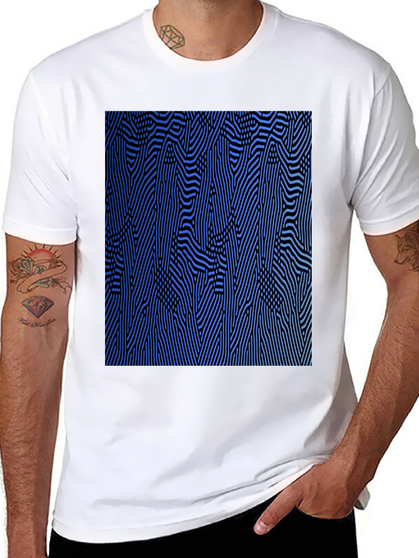 Abstract Pattern Graphic Tee - Modern Style - 8