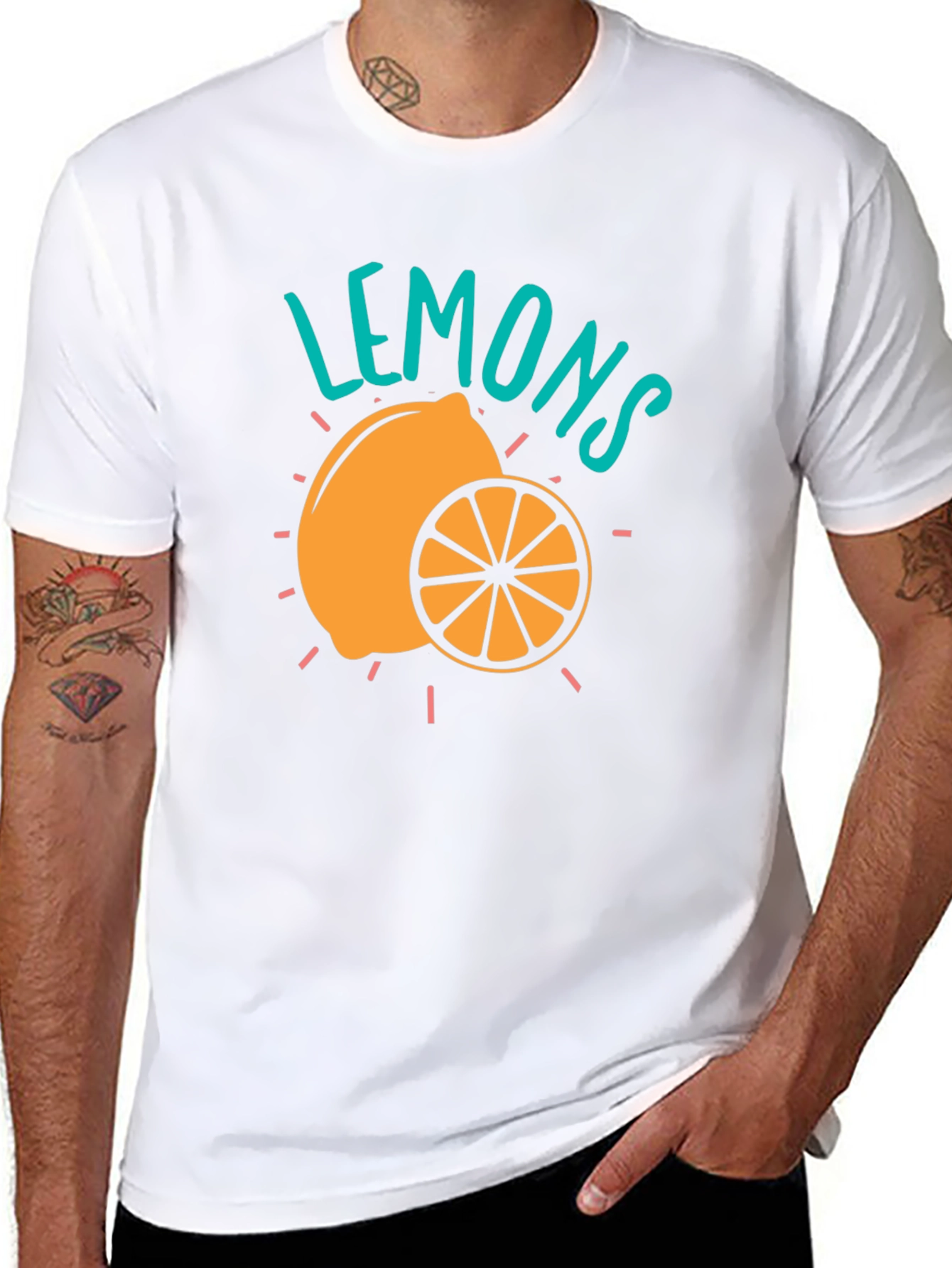 Black Lemons Graphic T-Shirt - Trendy Fruit Design view 8