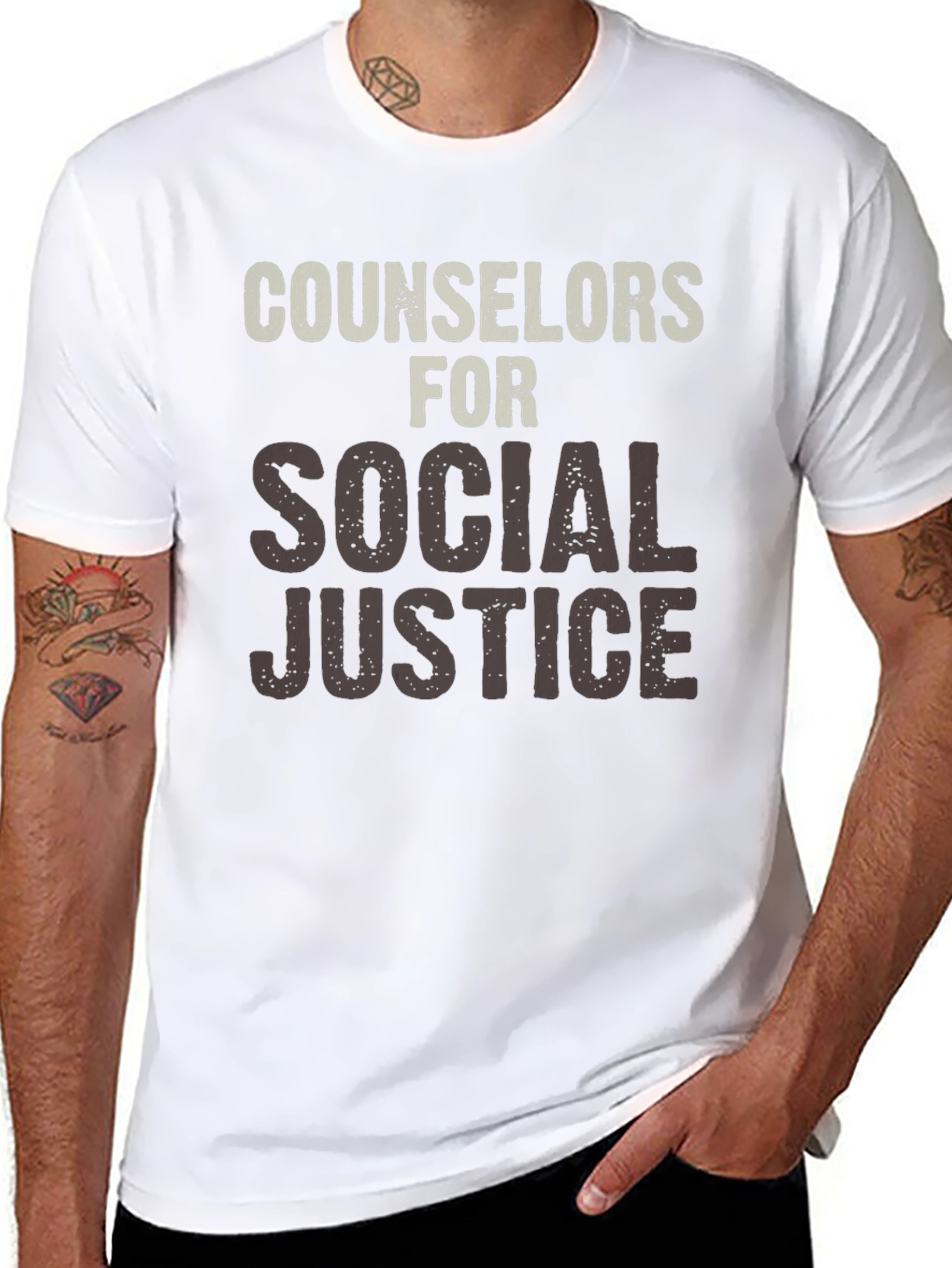 Black Counselors for Social Justice Black T-Shirt view 8