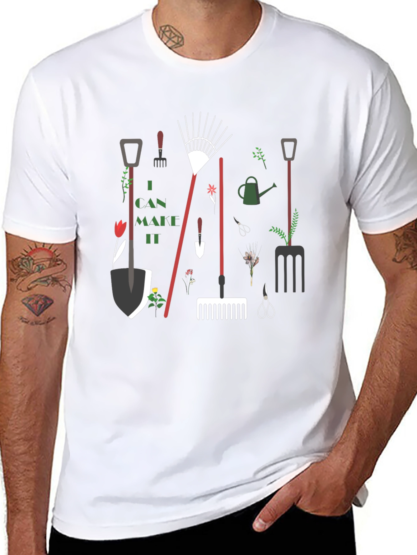 Black Gardening Tools Graphic Tee - I Can Make It! view 8