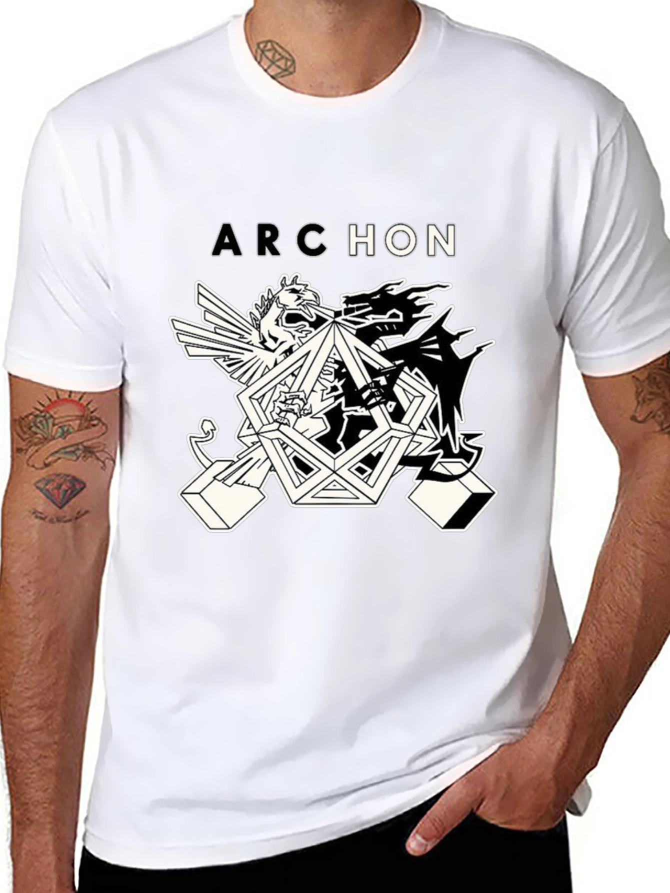 Black Archon Graphic Tee - Black Cotton Blend view 8