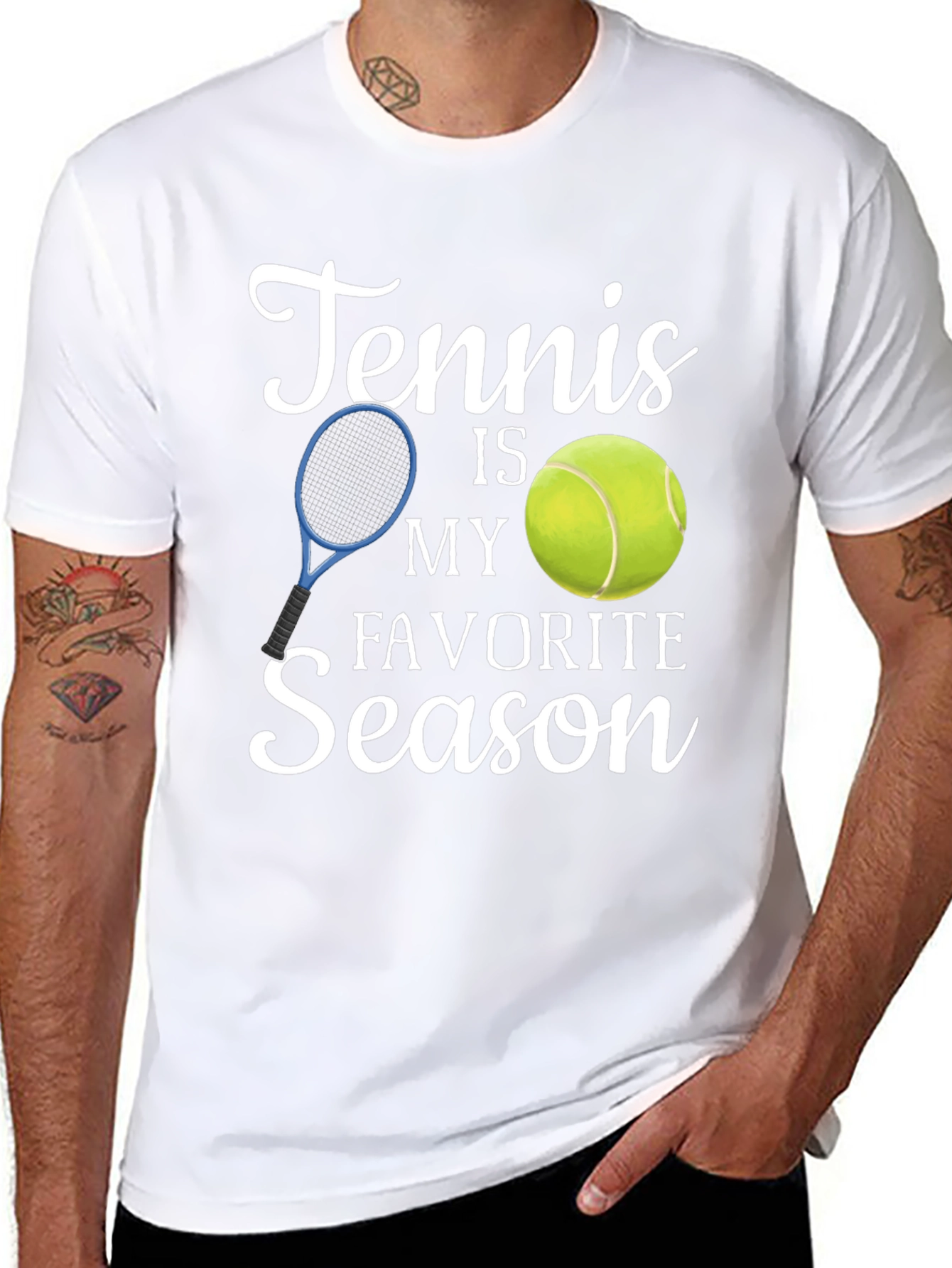 Black Tennis is My Favorite Season T-Shirt view 8